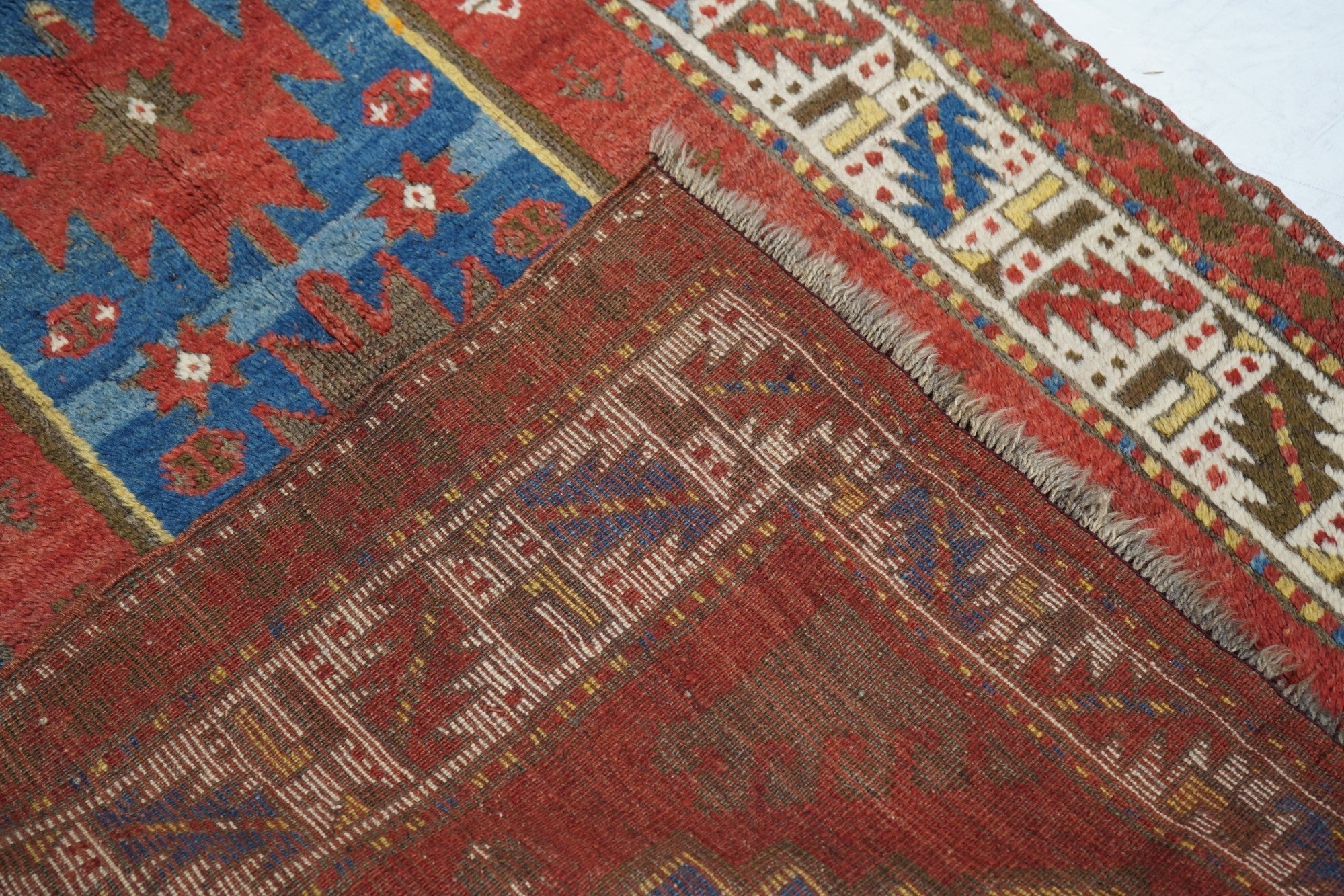 Antique Caucasian Kazak Rug 4'1'' x 5'8''