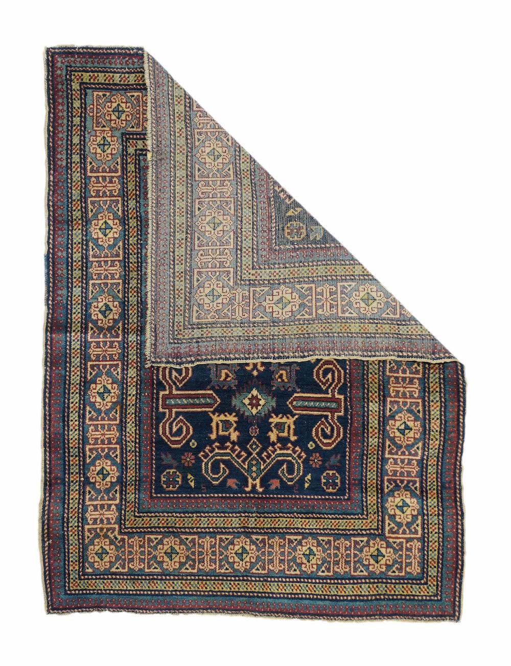 Antique Caucasian Perpedil Rug 3'2'' x 4'3''