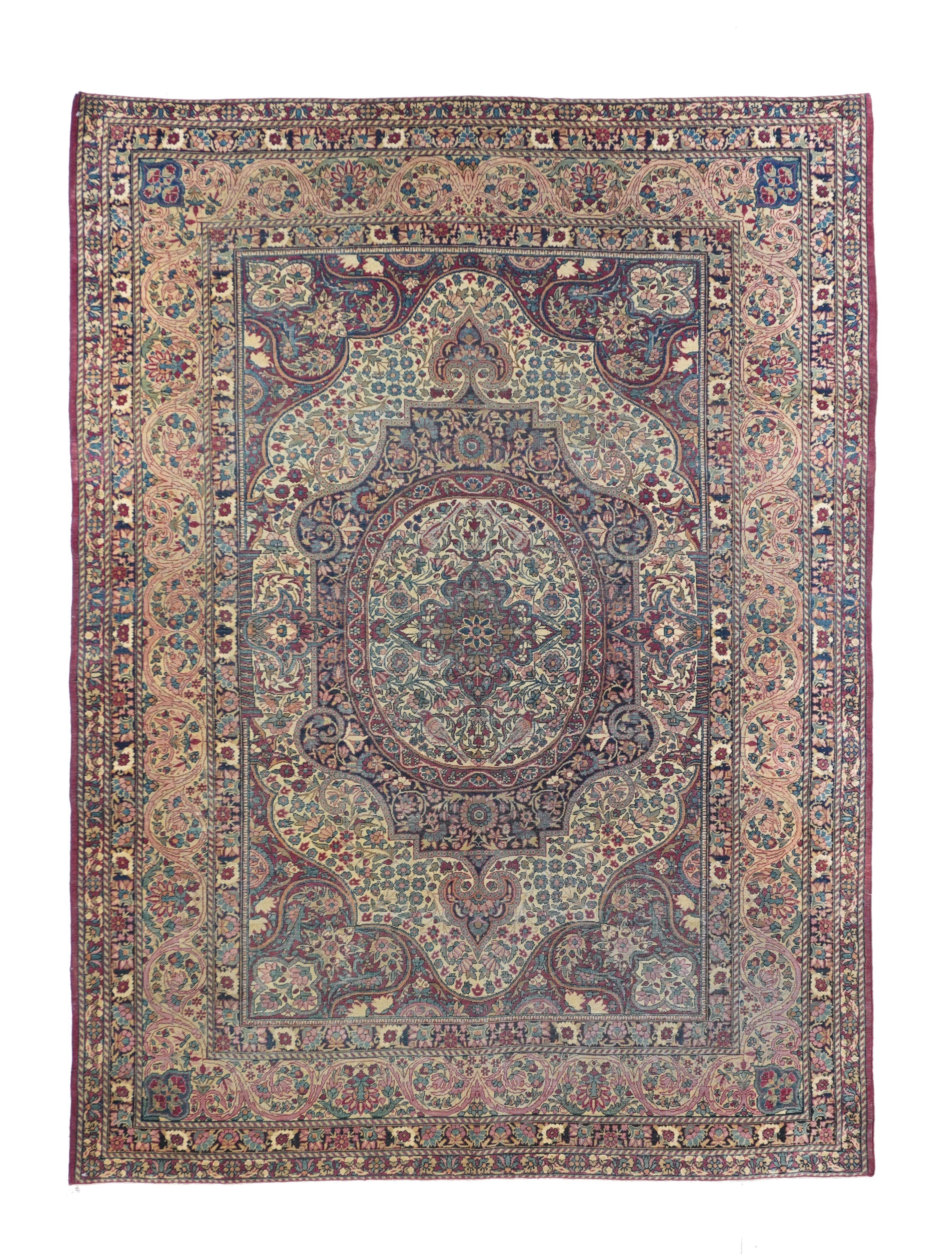 Antique Lavar Kerman Rug 5'7'' x 7'4''
