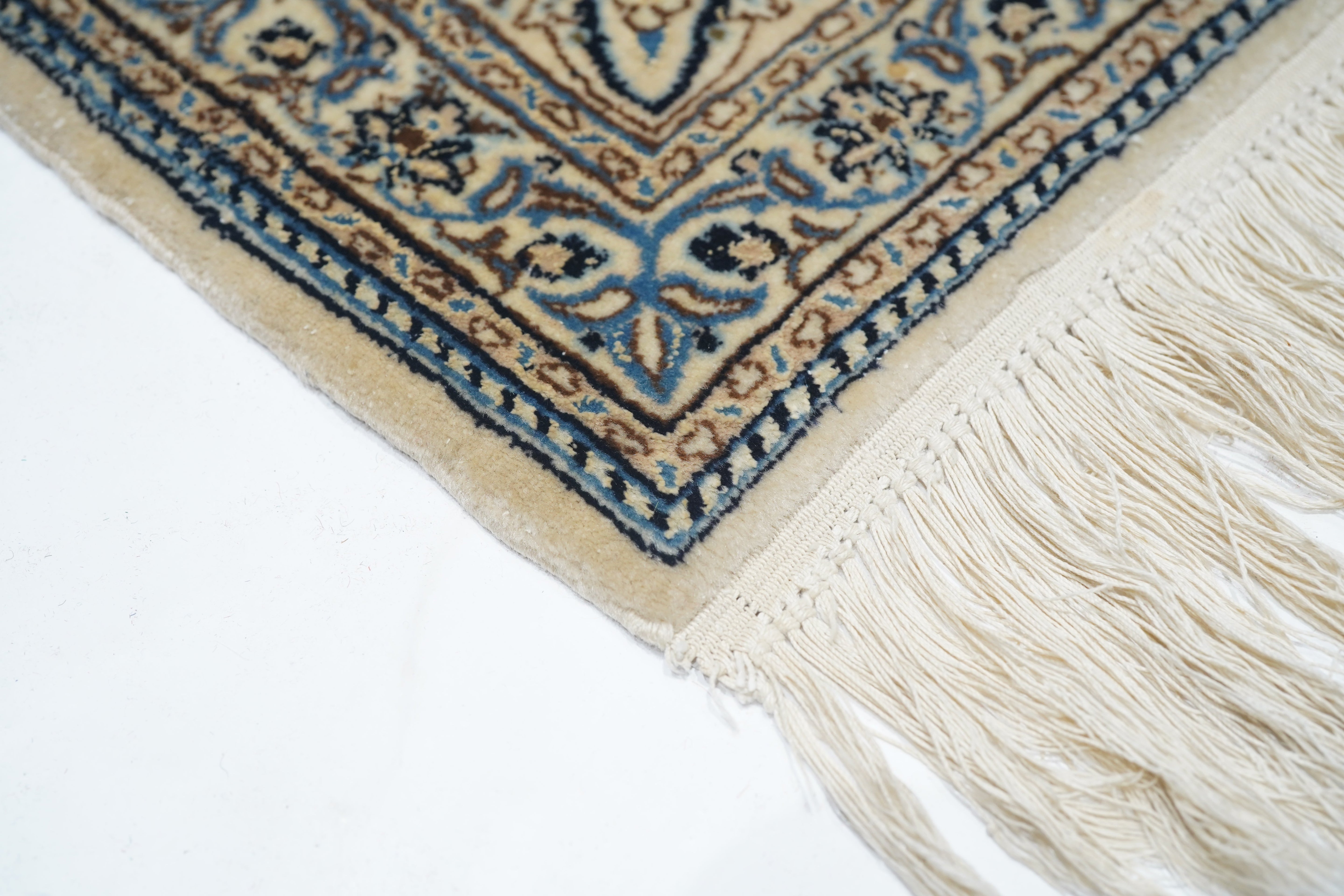 Extremely Fine Nain Signed Habibian Wool and Silk Rug 6' 0" x 9' 0"