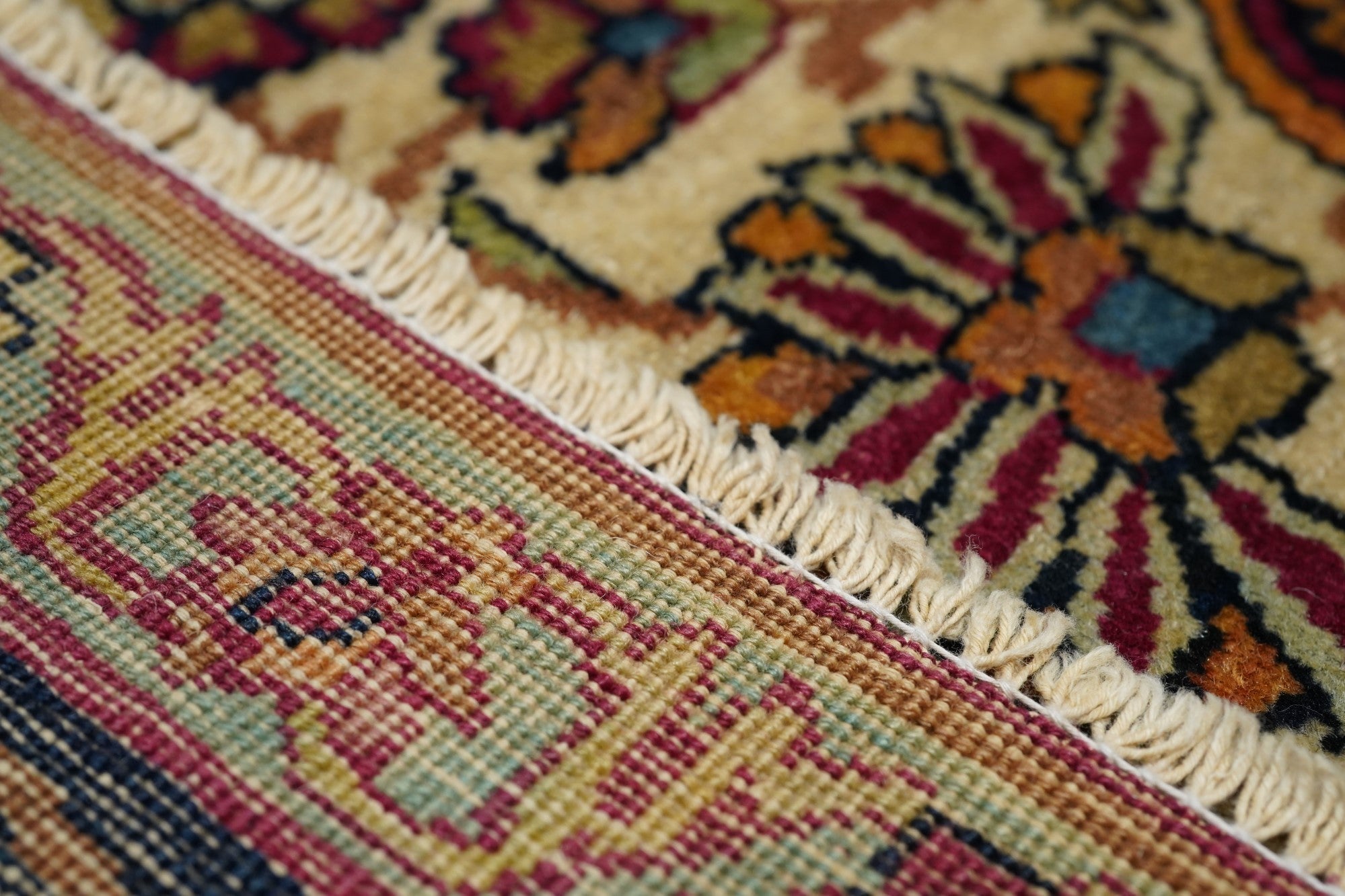 Antique Lavar Kerman Rug 4'4'' x 5'10''