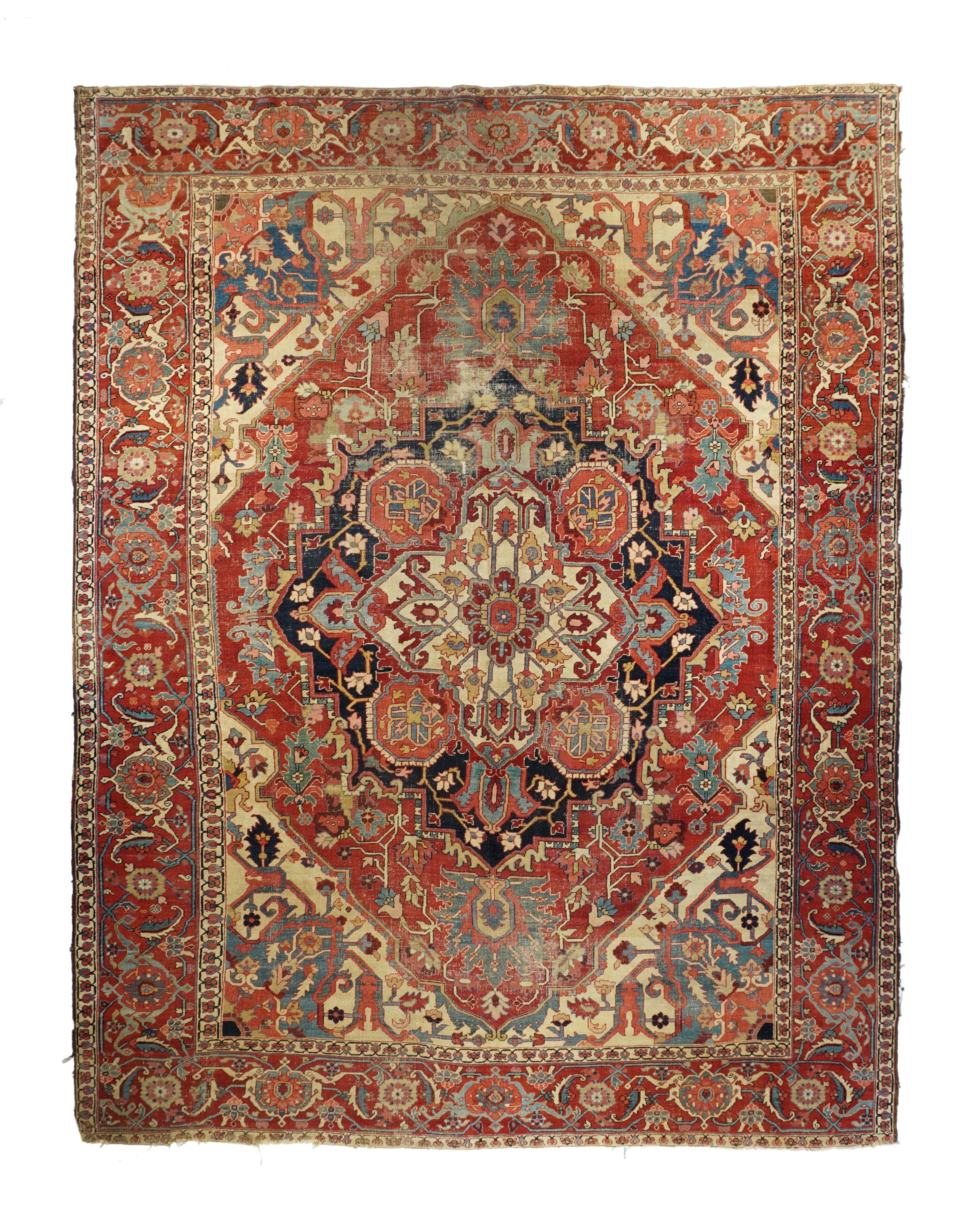 Antique Serapi Rug 9' 7'' x 12' 4''