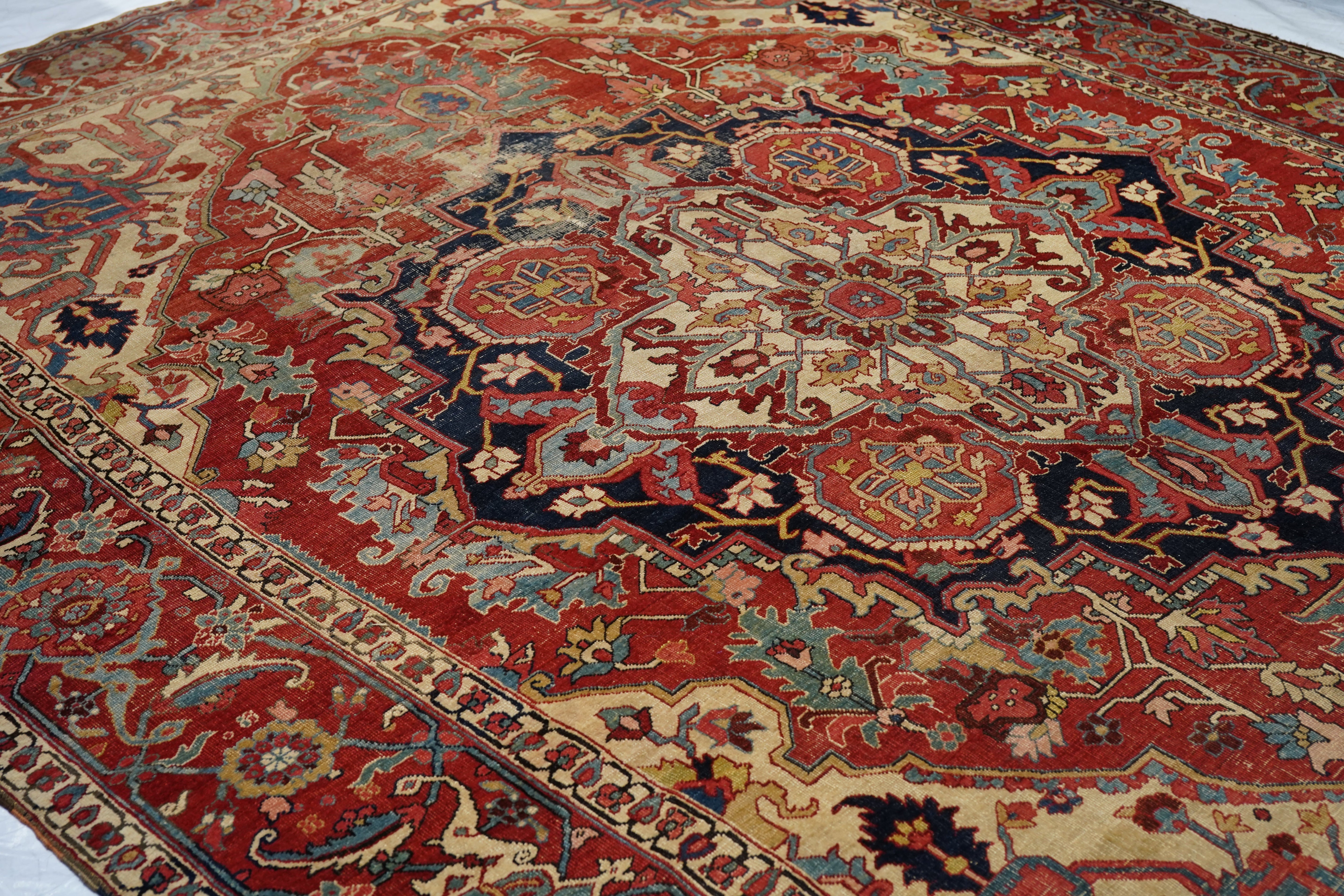 Antique Serapi Rug 9' 7'' x 12' 4''