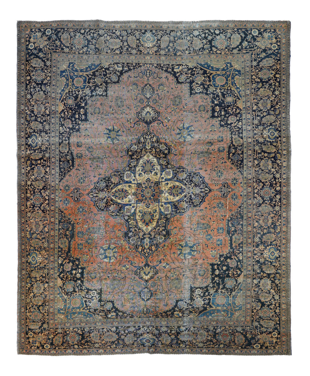 Antique Kashan Rug 7'7'' x 9'5''