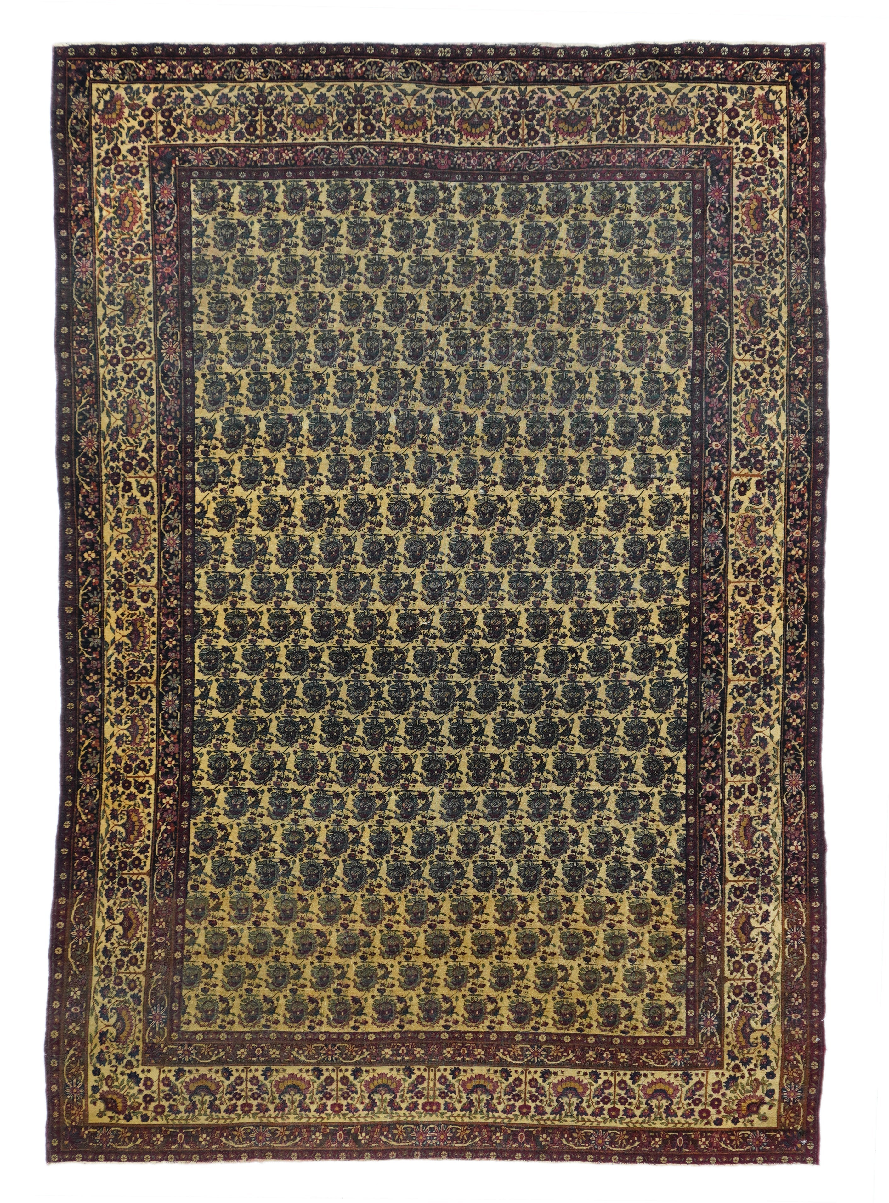 Antique Lavar Kerman Rug 4'2'' x 6'4''