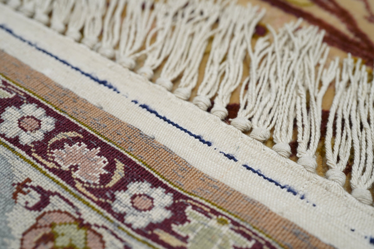 Extremely Fine Isfahan Wool and Silk Rug 5'1'' x 7'7''