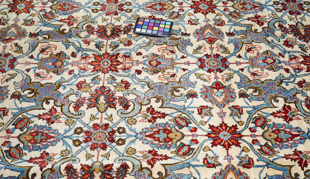 Extremely Fine Qum Wool Rug 7'10'' x 10'11''