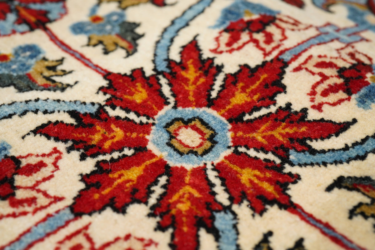 Extremely Fine Qum Wool Rug 7'10'' x 10'11''