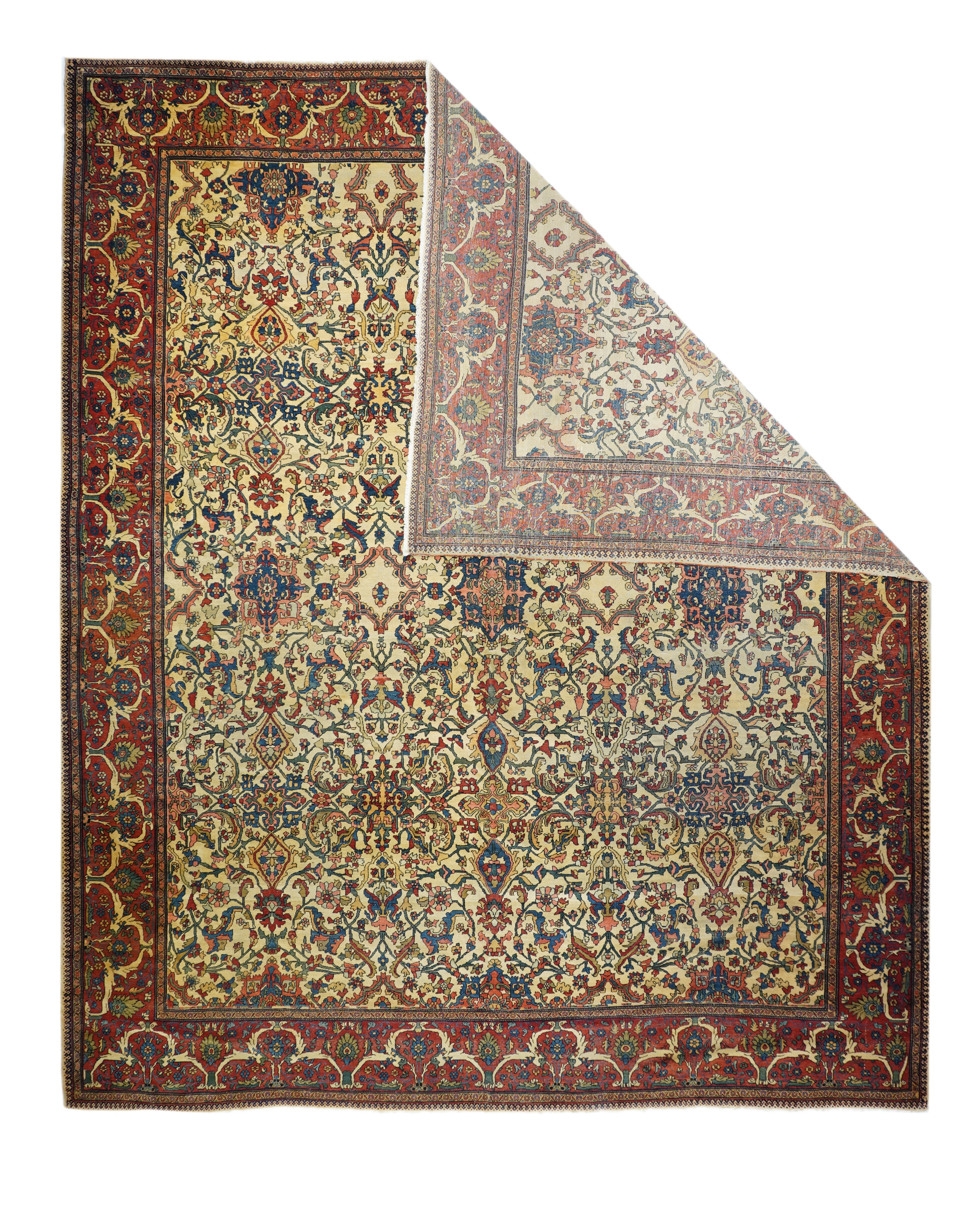 Antique Farahan Sarouk Rug 11' 0" x 13' 0"