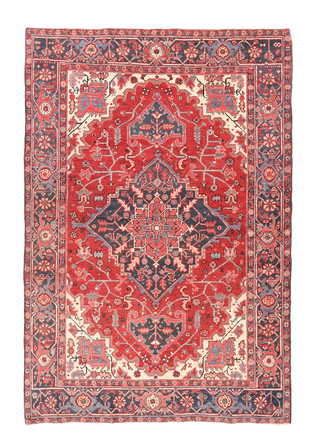Vintage Heriz Serapi Rug 5'0'' x 6'10''