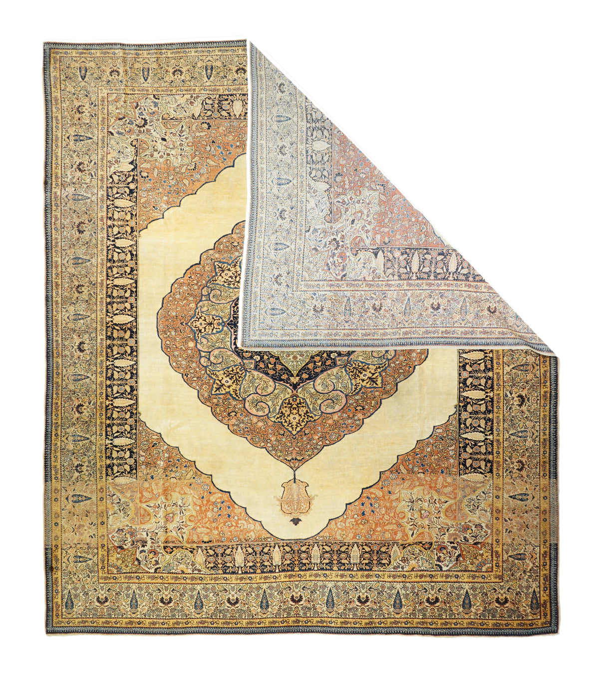 Antique Haji jalili Tabriz Rug 9'5'' x 10'7''