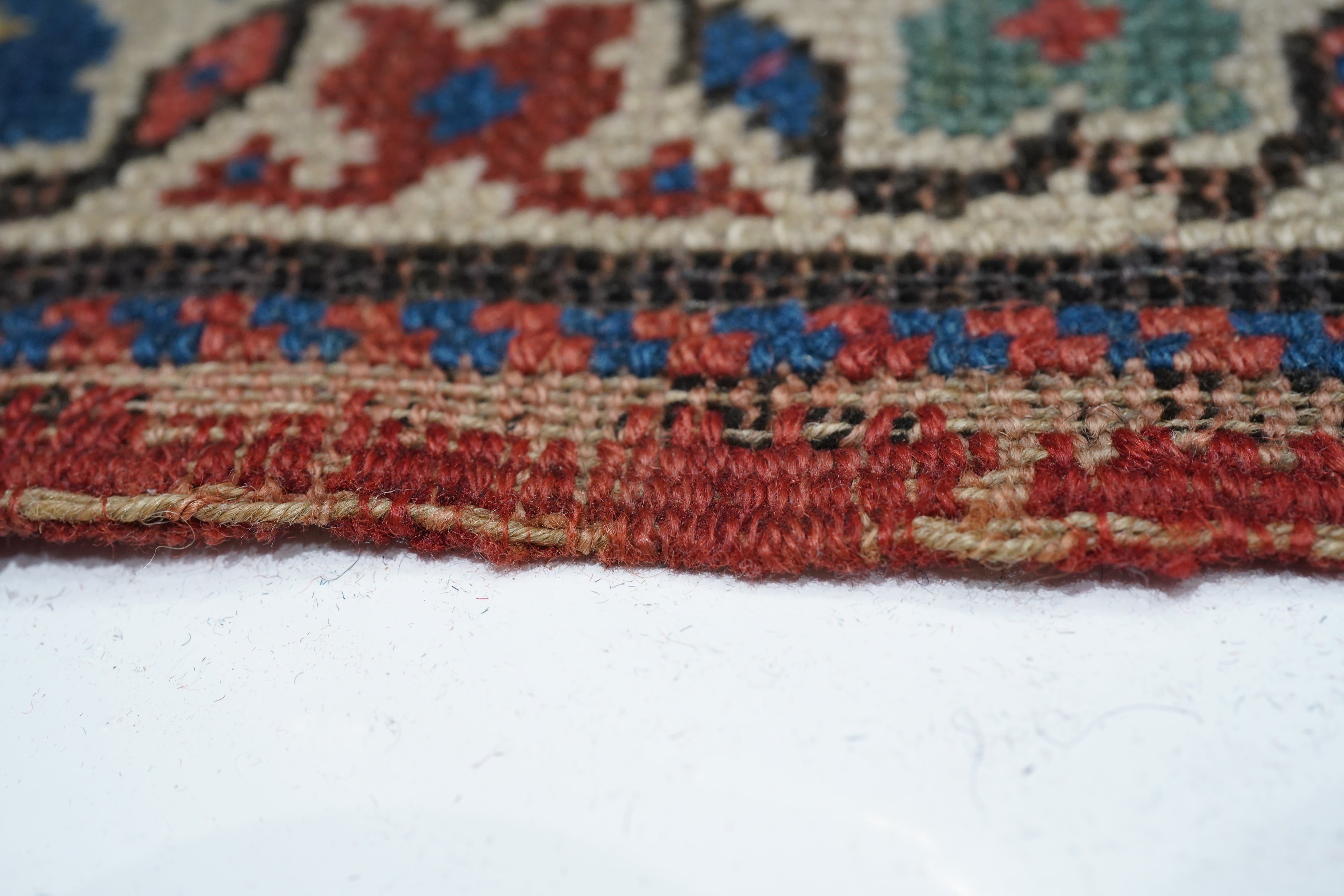 Antique Caucasian Kazak Rug 3'9'' x 7'7''
