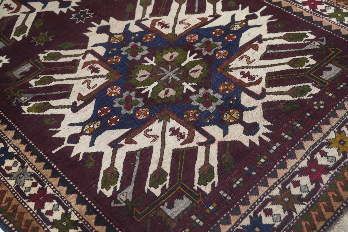 Vintage Caucasian Kazak Rug 5'4'' x 8'4''