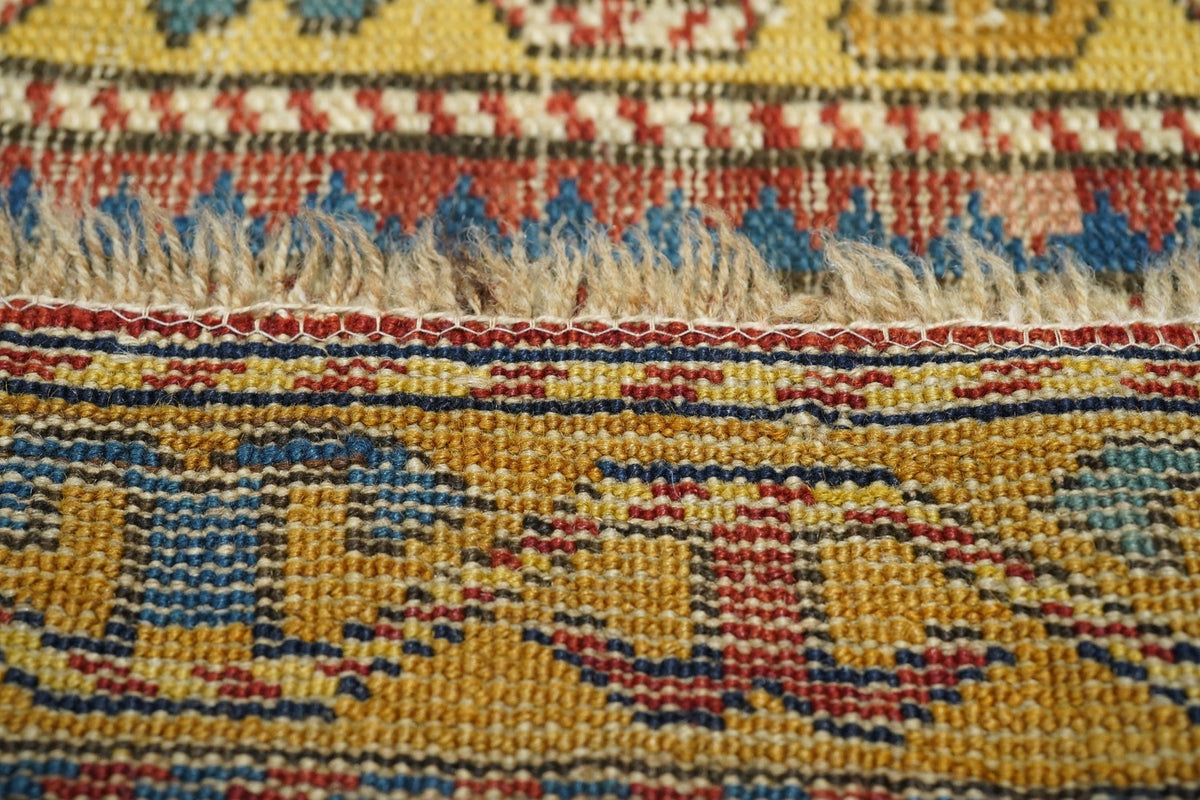 Antique Fakhralou Kazak Rug 3'0'' x 4'10''