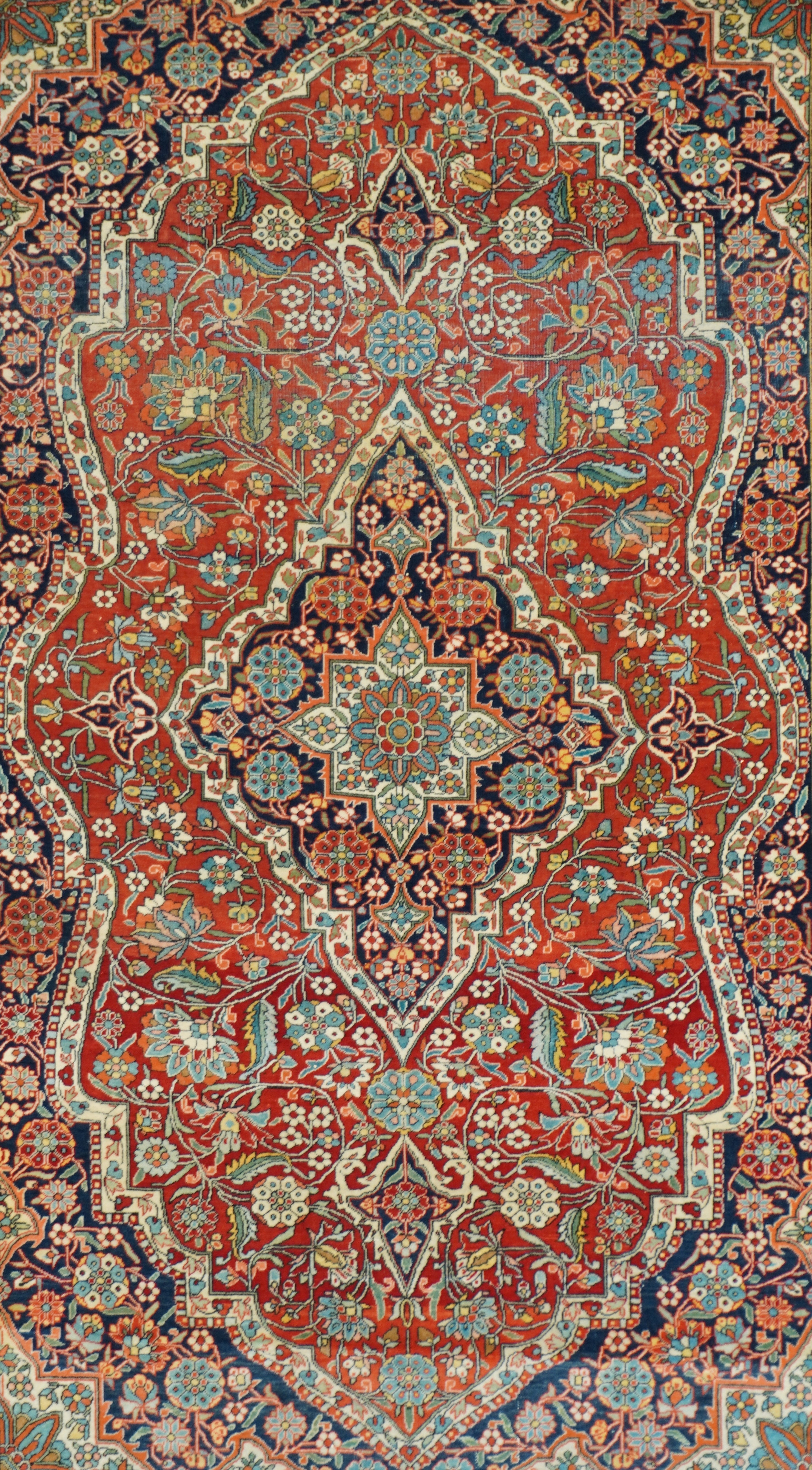 Antique Kashan Rug 4'4'' x 6'7''