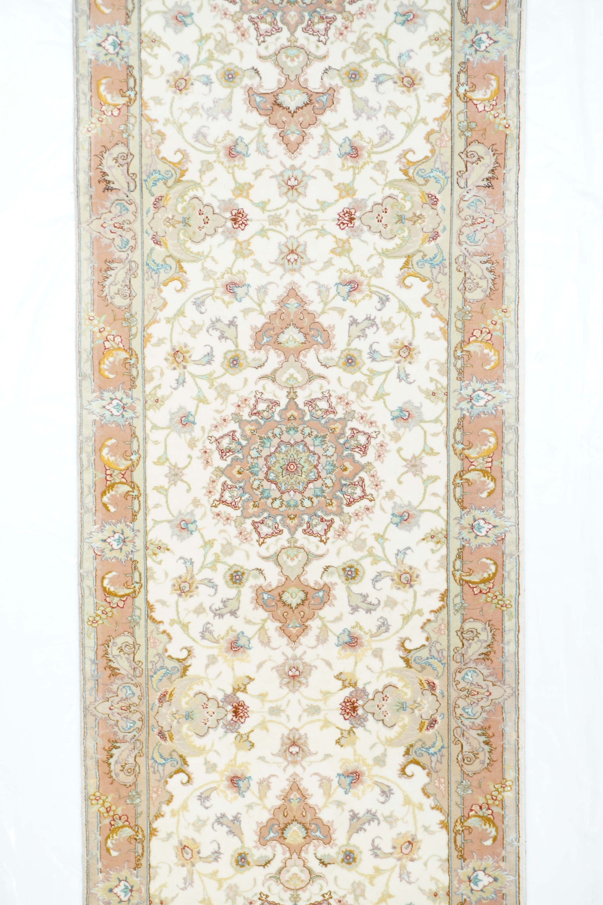 Extremely Fine Tabriz Woven by the Artist Master Weaver Wool & Silk Runner 2'7'' x 10'7''