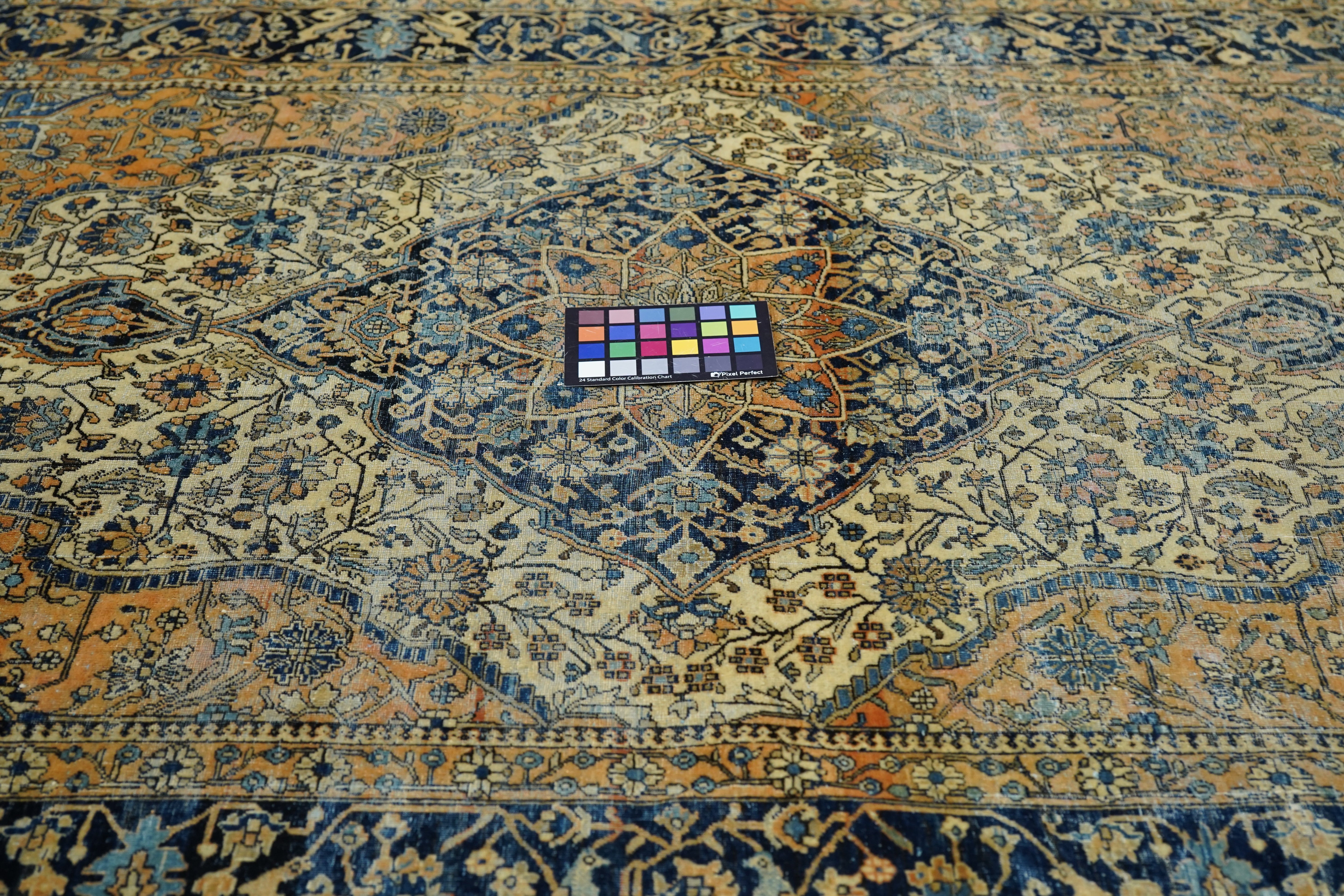 Antique Mohtasham Kashan Rug 4'2" x 6' 2"
