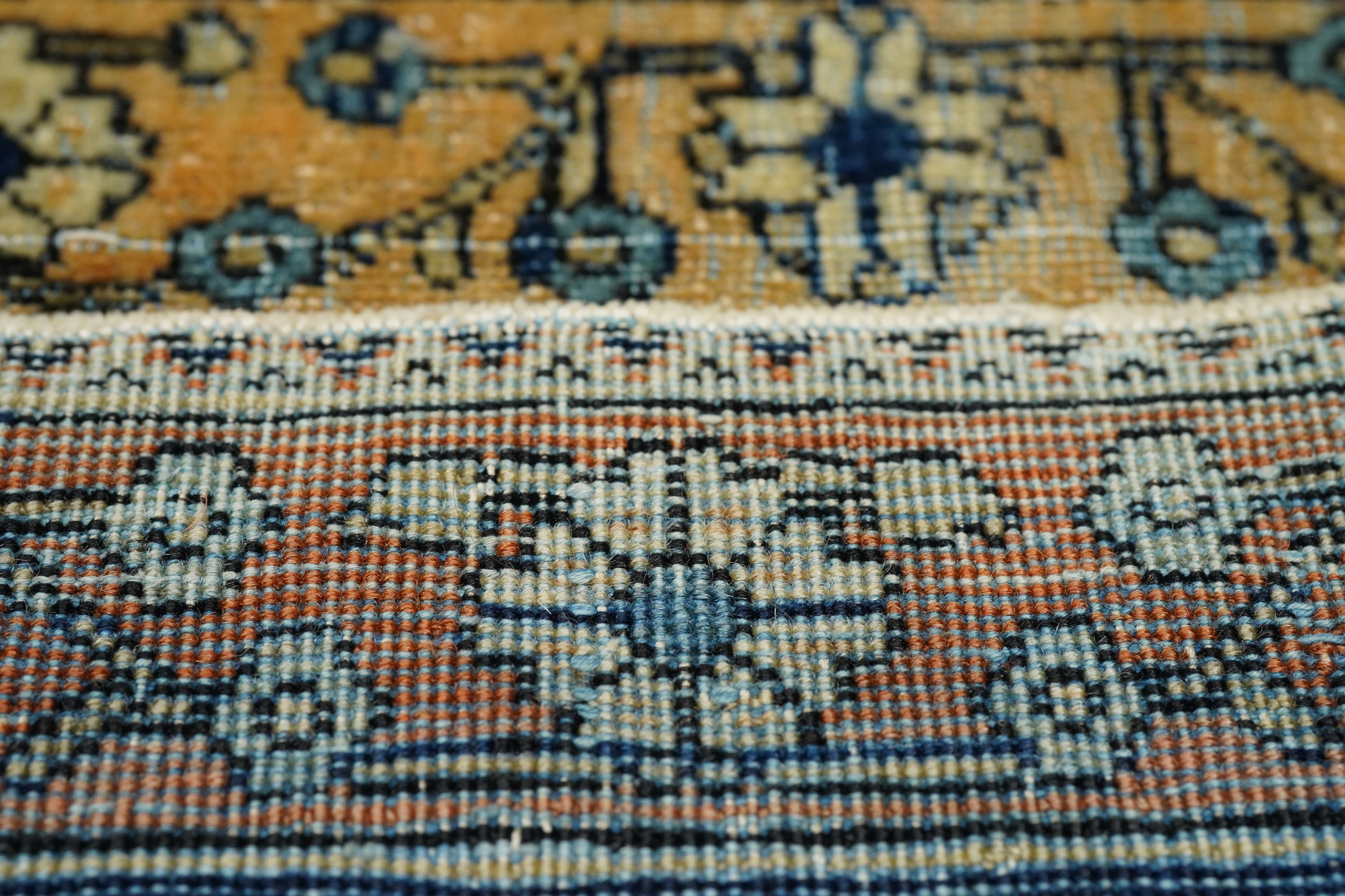 Antique Mohtasham Kashan Rug 4'2" x 6' 2"