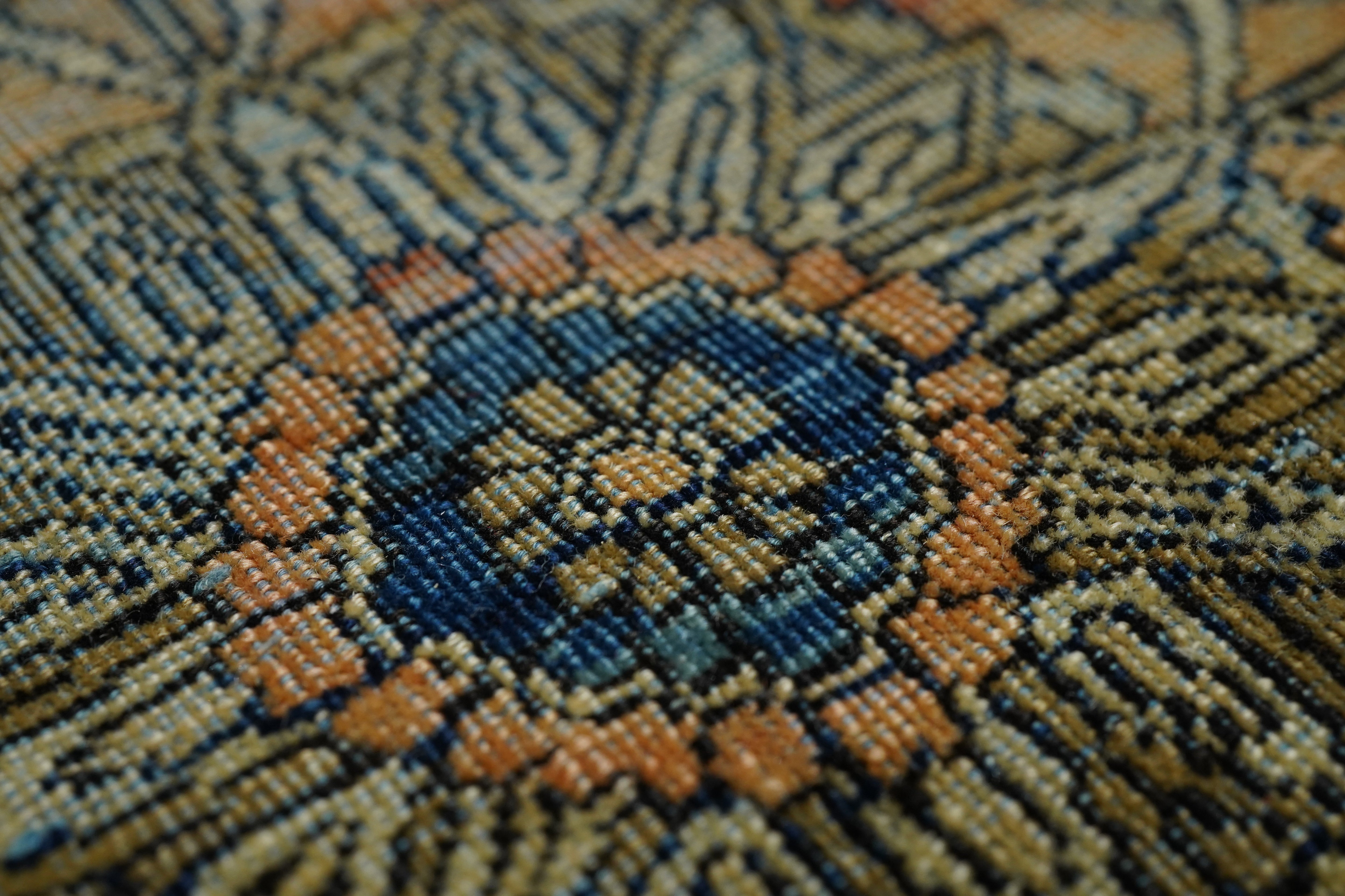 Antique Mohtasham Kashan Rug 4'2" x 6' 2"