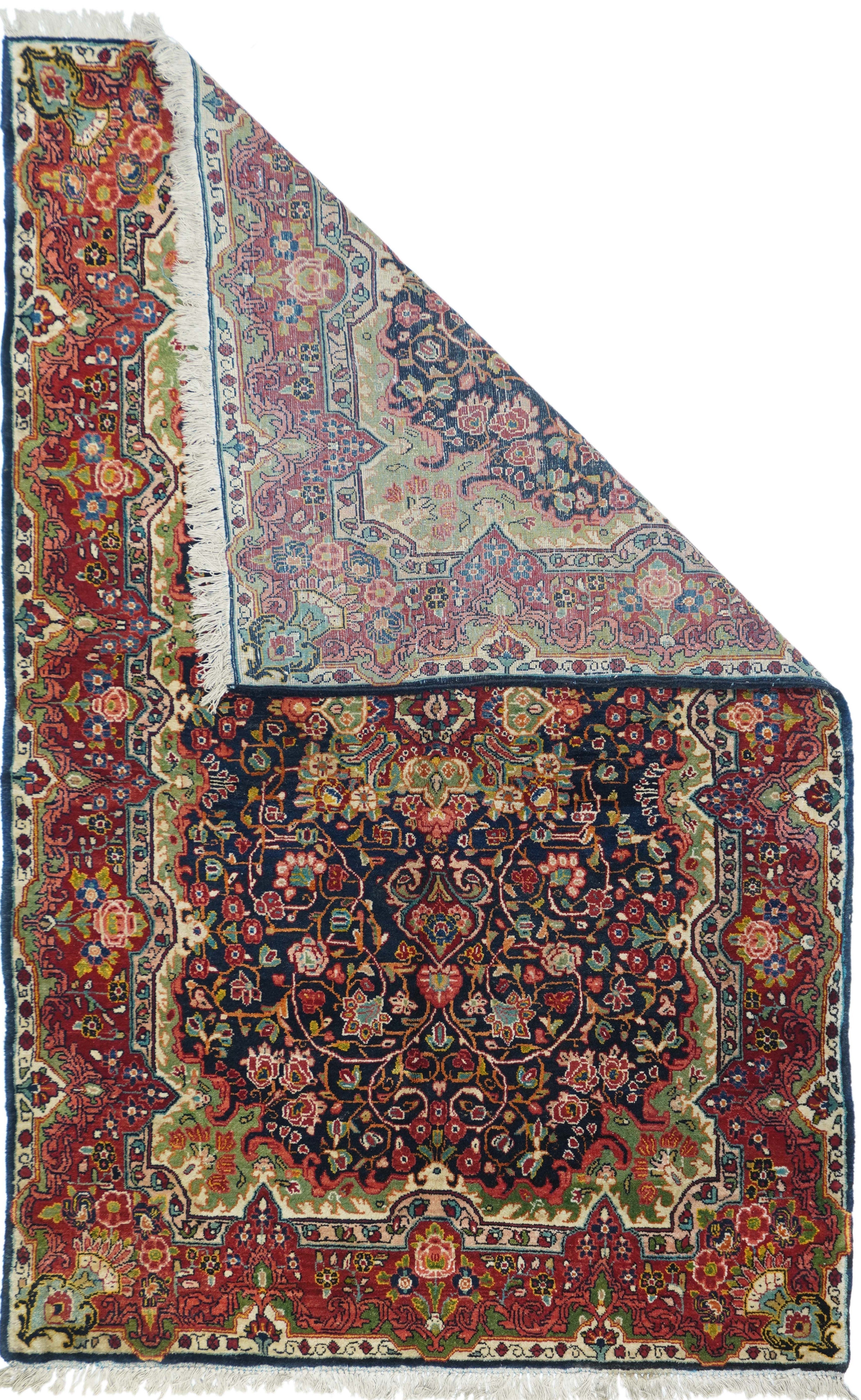 Vintage Sarouk (One of pair) Rug 4'4'' x 6'10''