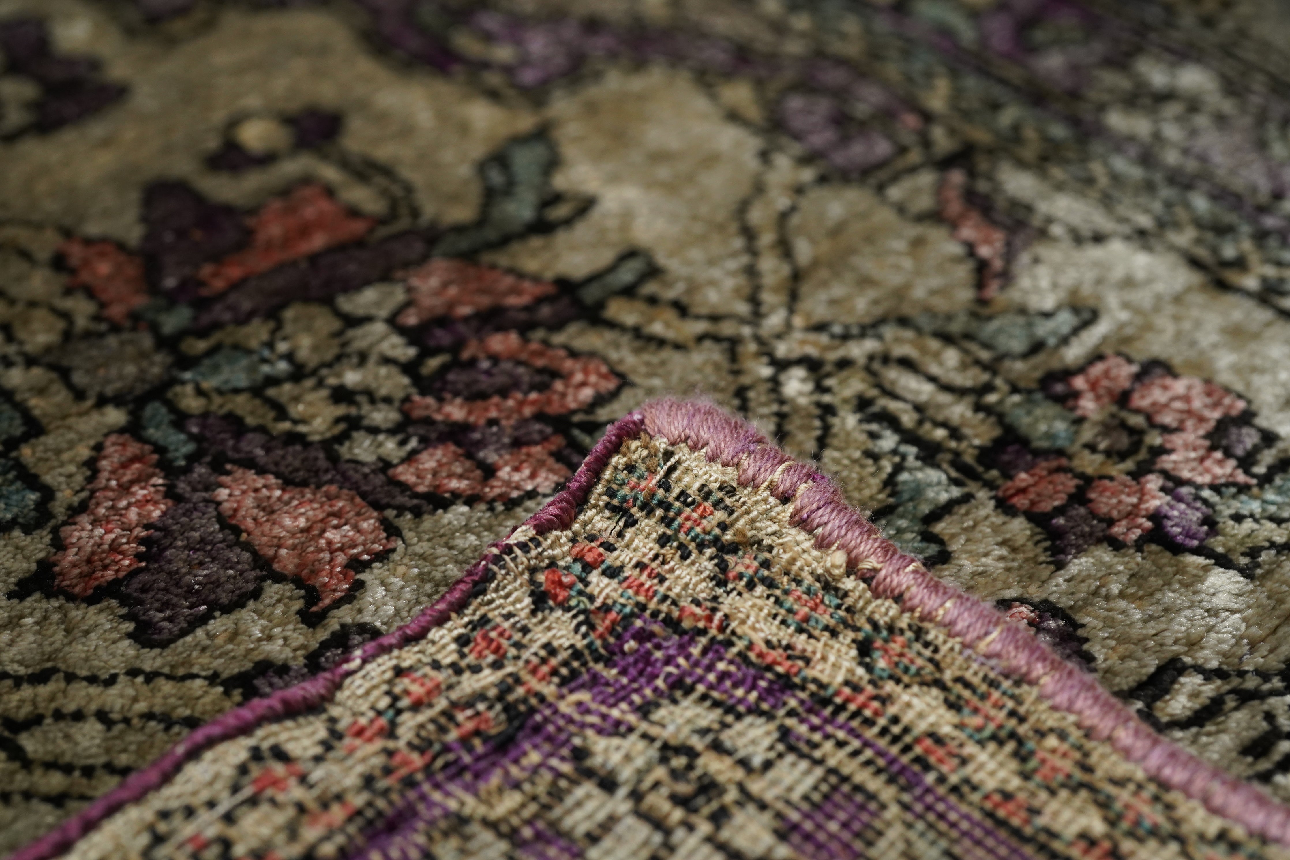 Antique Silk Mohtasham Rug 3'11'' x 6'2''