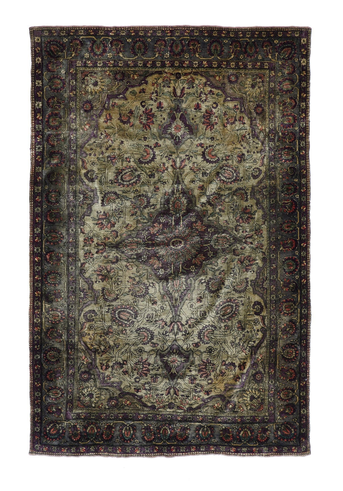 Antique Silk Mohtasham Rug 3'11'' x 6'2''