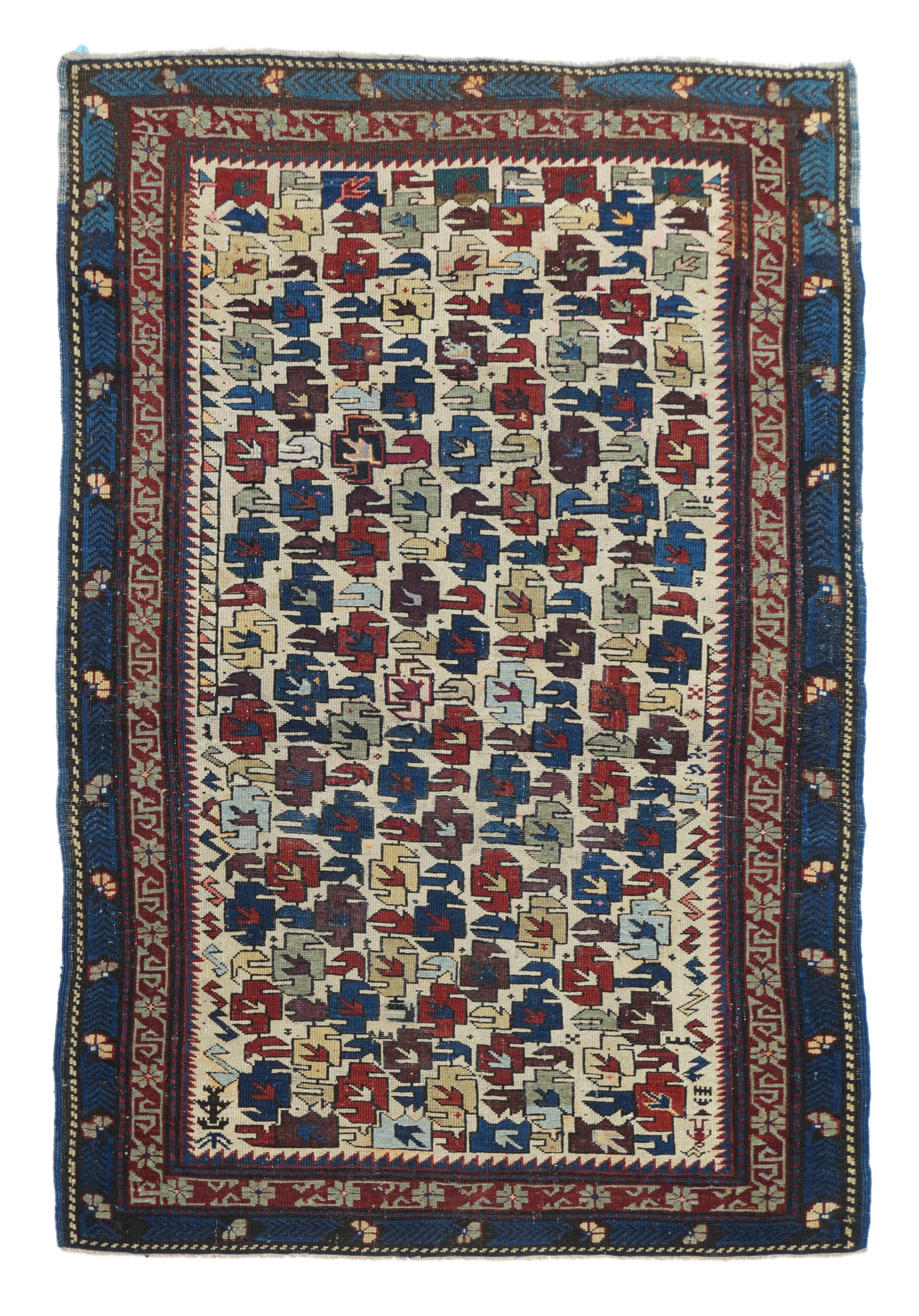 Antique Shirvan Rug 3'4'' x 5'3''