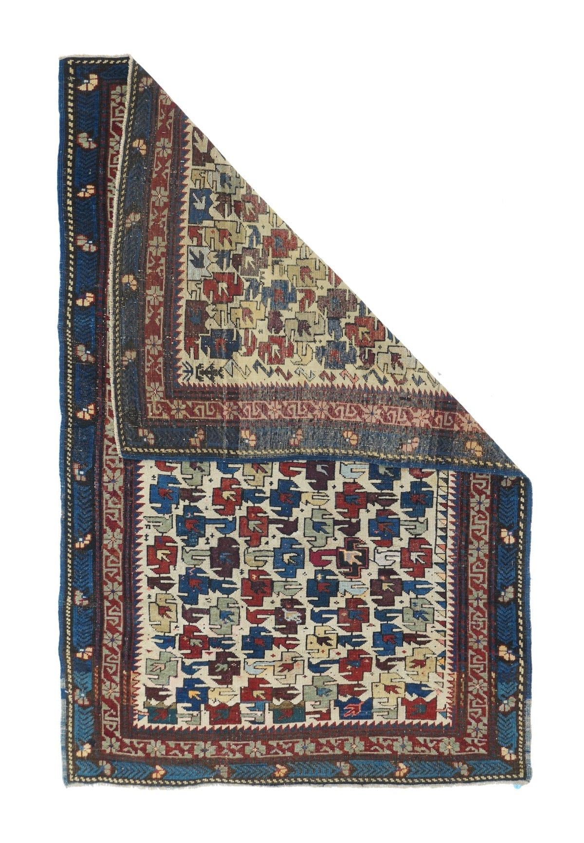 Antique Caucasian Shirvan Rug 3'4'' x 5'3''