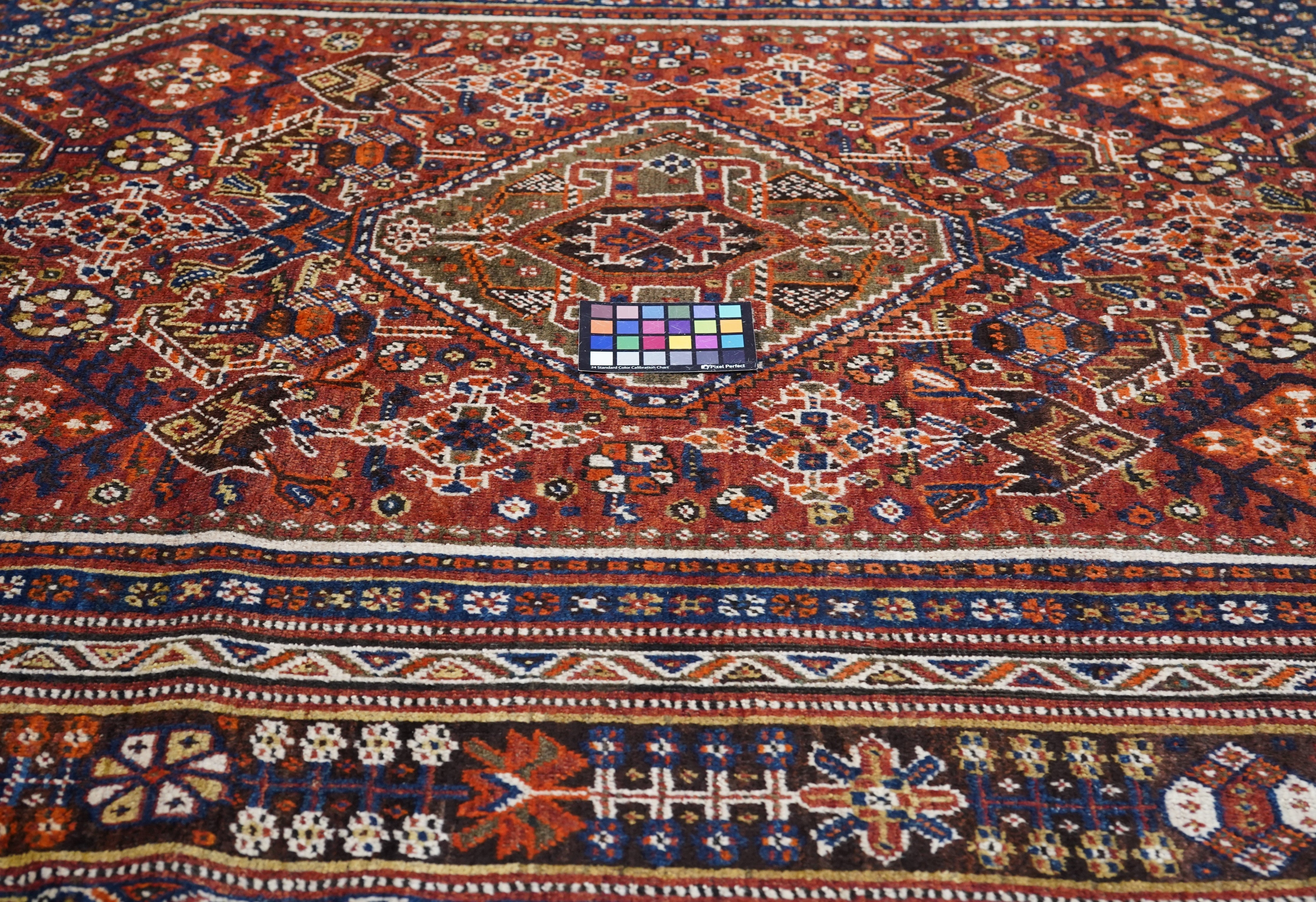 Antique Tribal Qashqai Rug 5'5'' x 8'6''