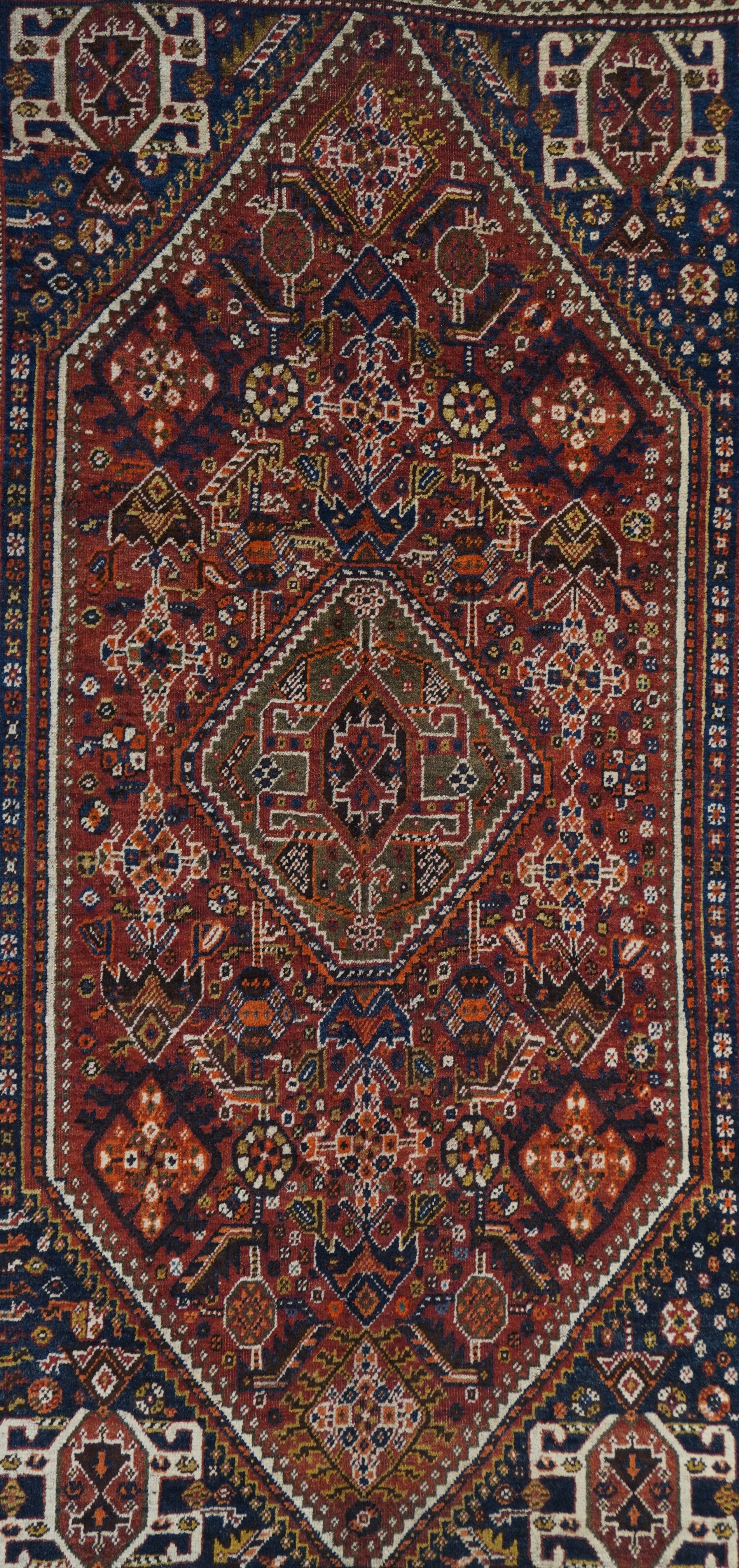 Antique Tribal Qashqai Rug 5'5'' x 8'6''