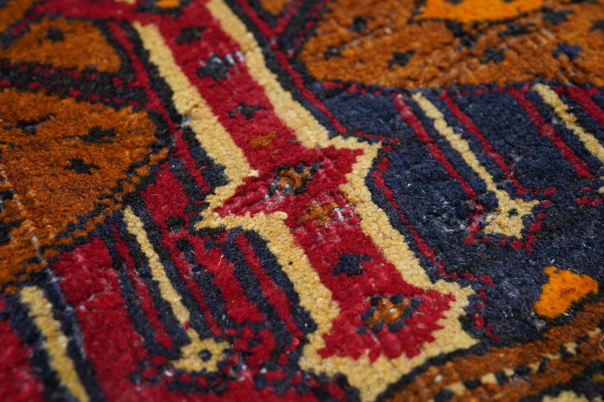 Vintage Afghan Rug 1'9'' x 2'1''