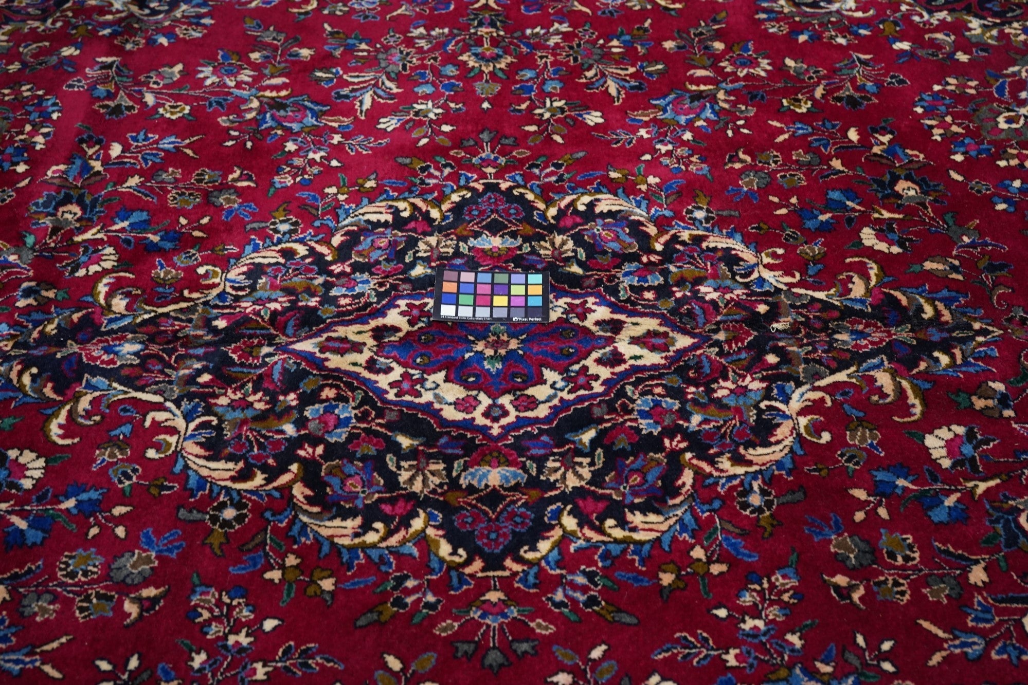 Vintage Mashad Signed Rug 9'5'' x 12'2''