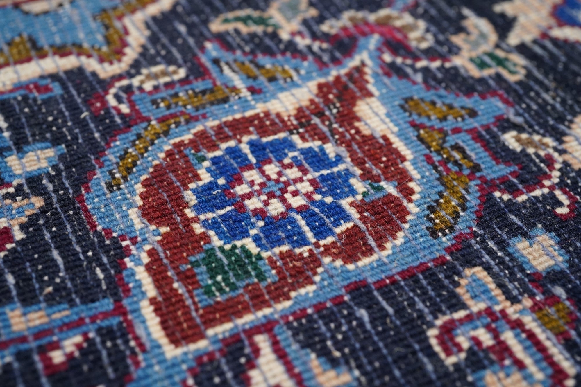 Vintage Mashad Signed Rug 9'5'' x 12'2''