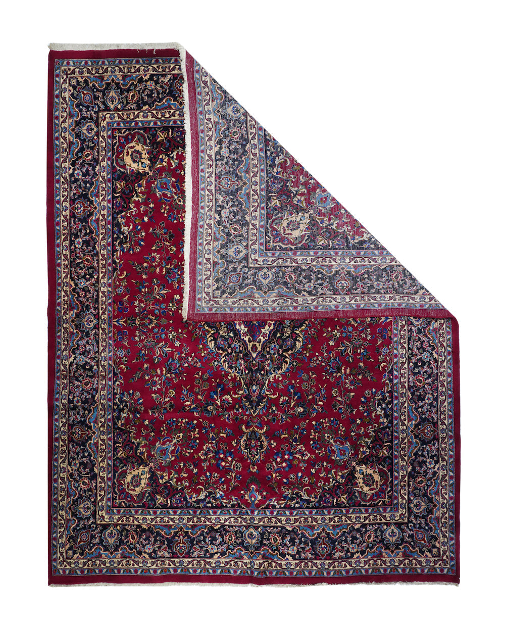 Vintage Mashad Signed Rug 9'5'' x 12'2''