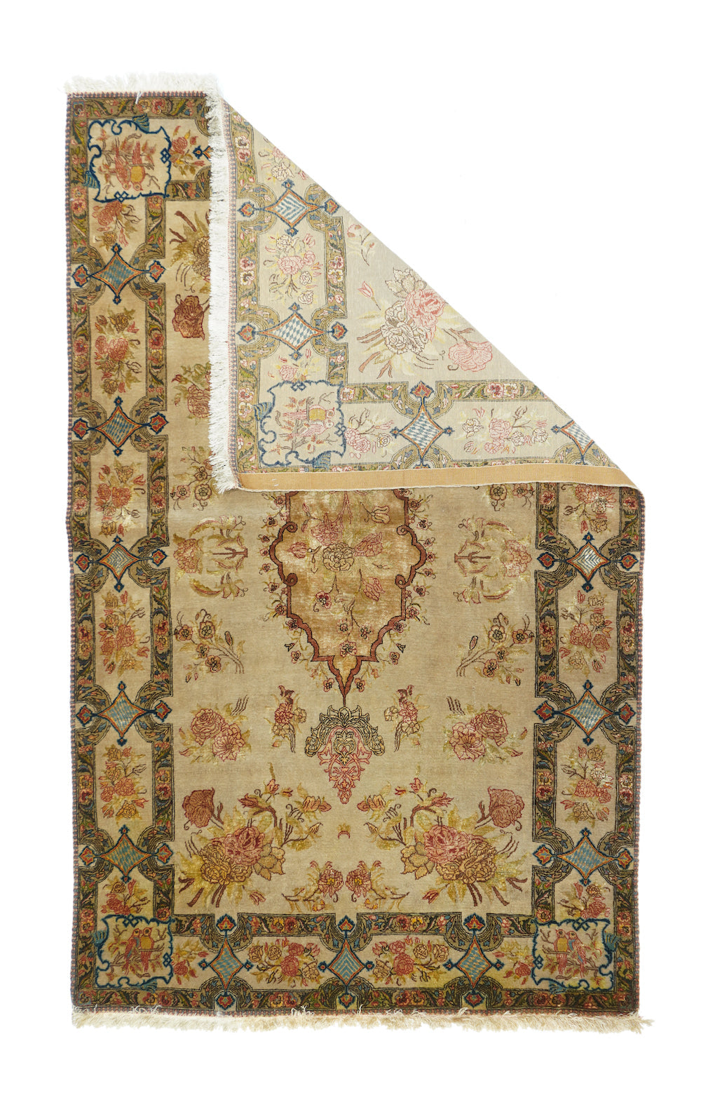 Extremely Fine Tehran Wool & silk Rug 4'4'' x 7'4''