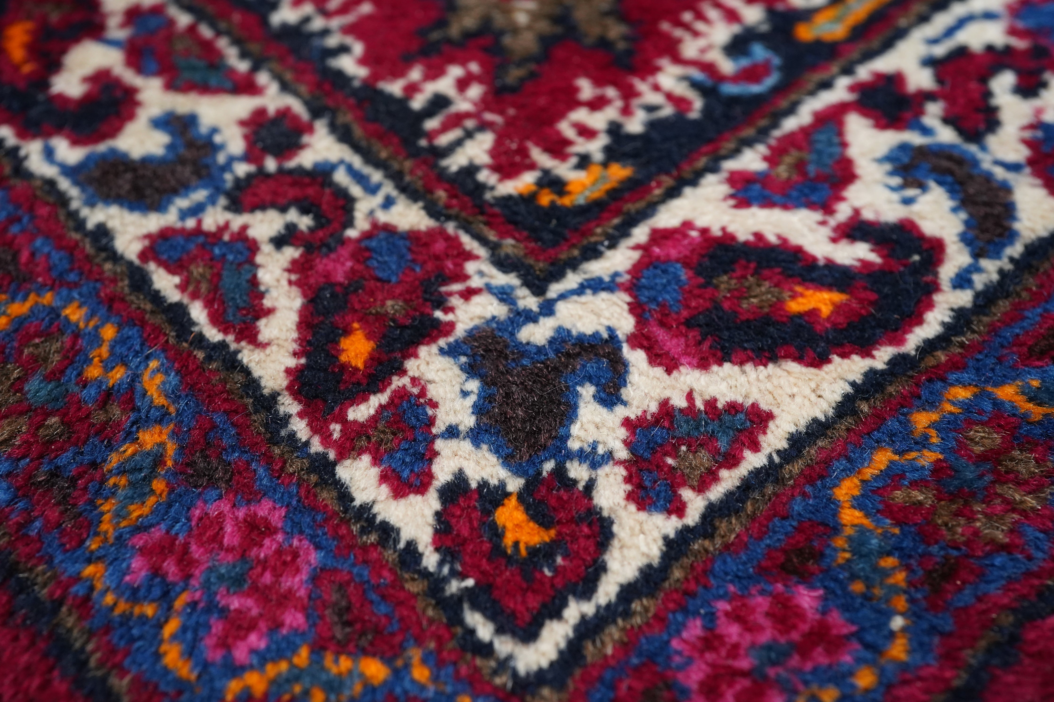 Vintage Mashad Signed Rug 6'11'' x 10'4''