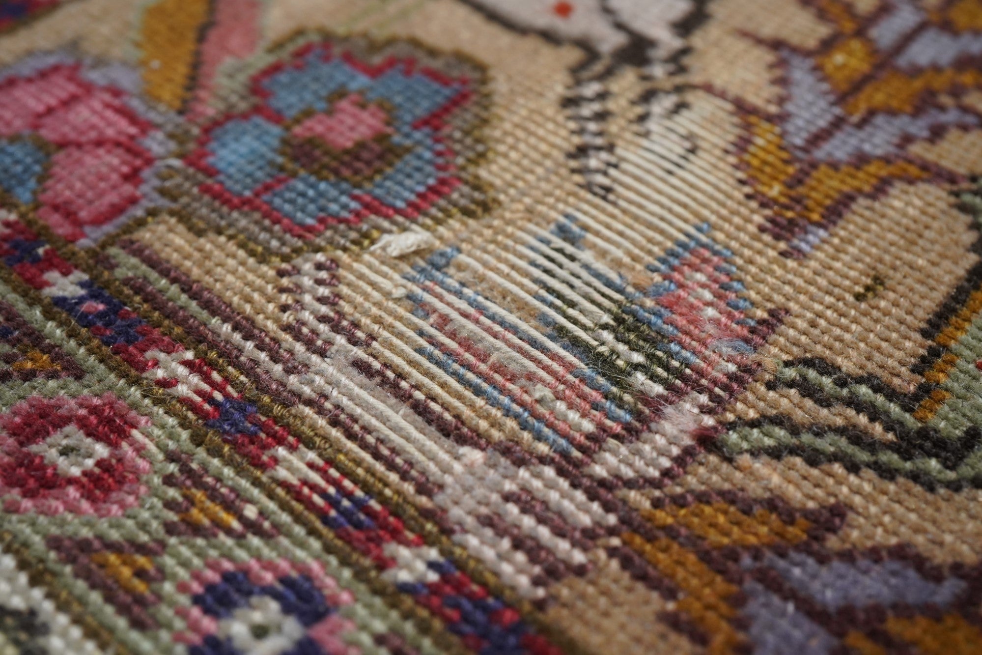 Vintage Tabriz Rug 6'7'' x 7'9''