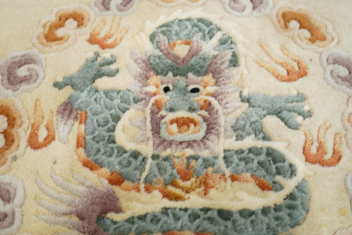 Vintage Chinese Rug 5' x 5'