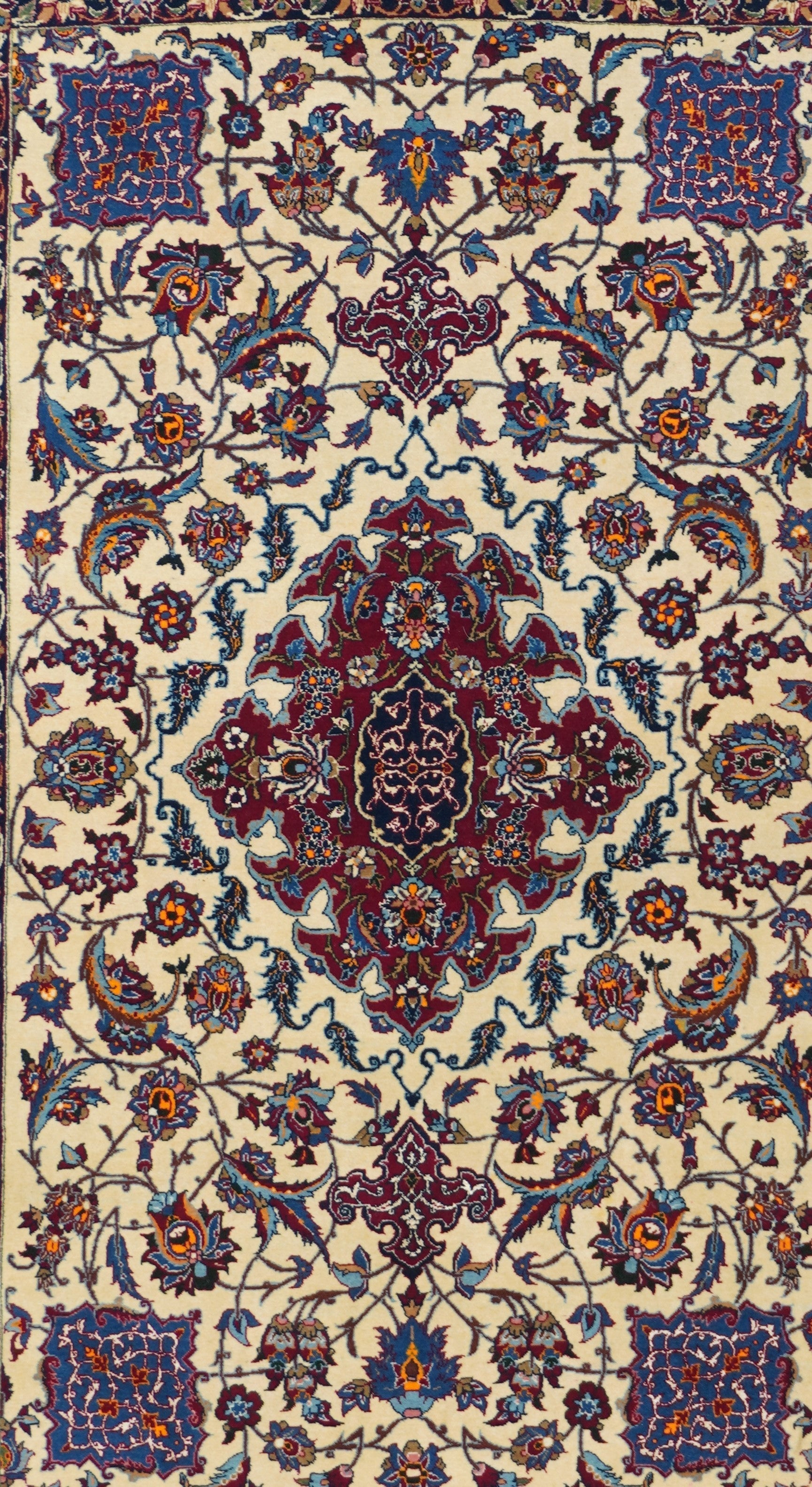 Extremely Fine Isfahan Wool and Silk Rug 3'4'' x 5'0"