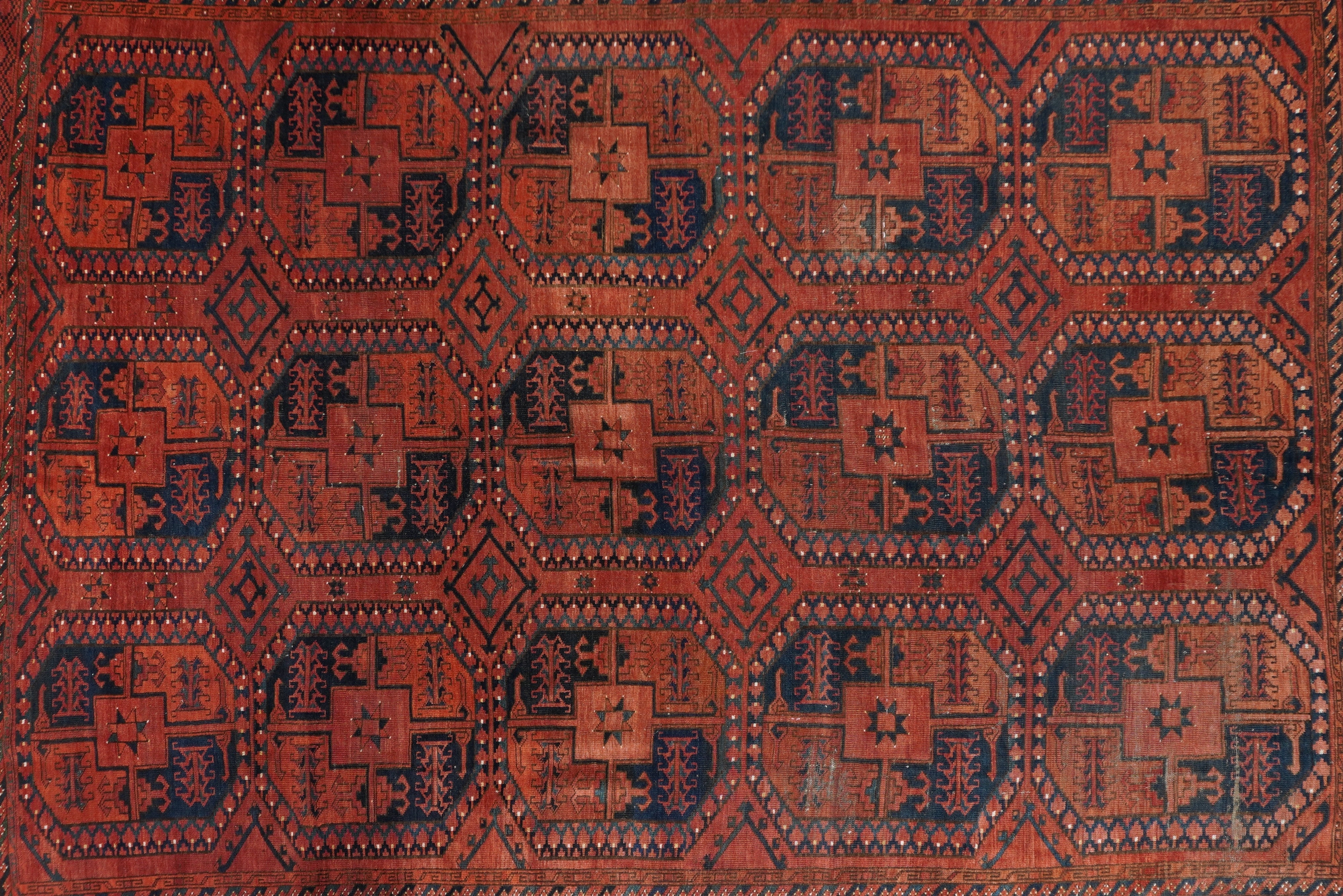 Vintage Bokara Rug 7'8'' x 9'9''