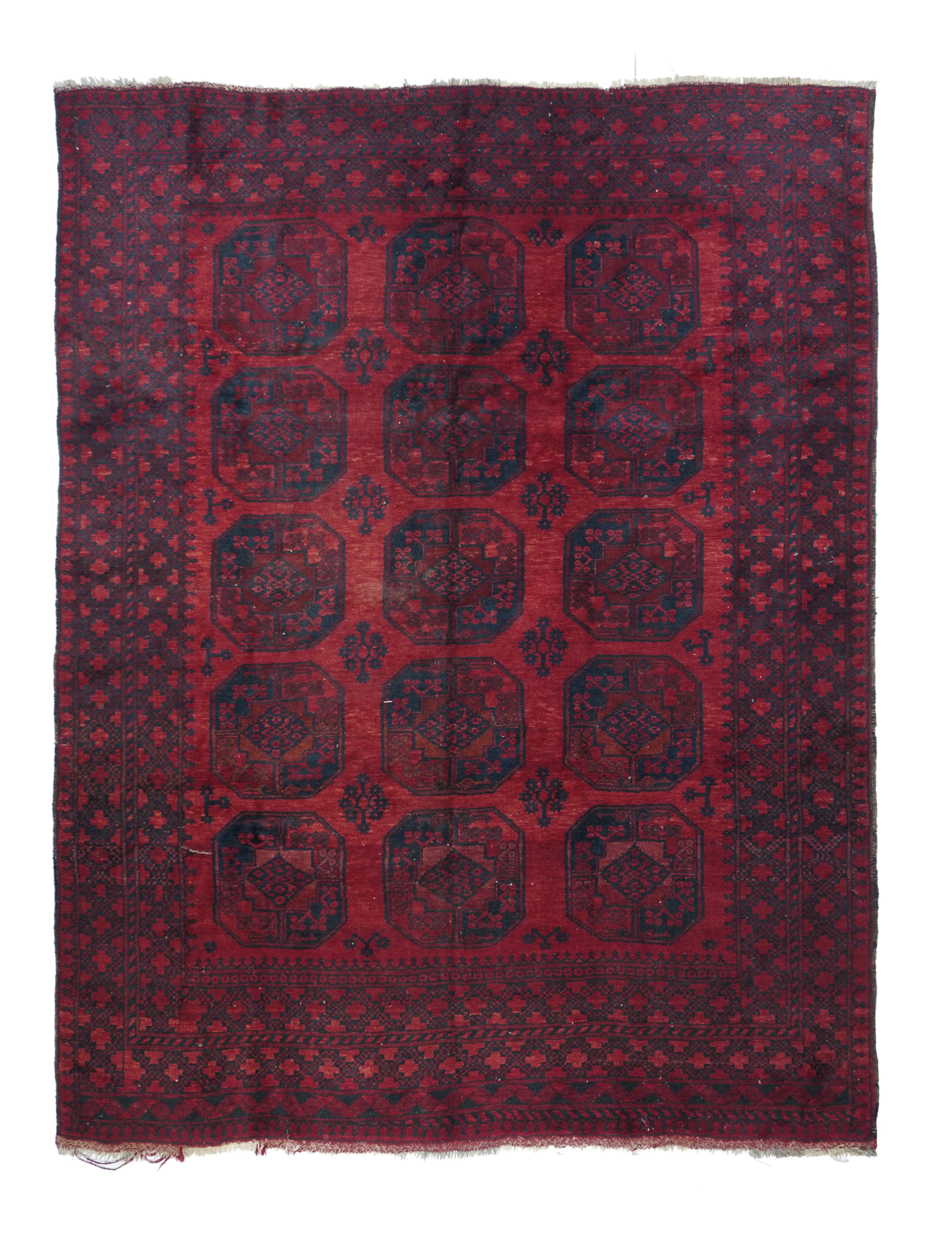 Vintage Bokhara Rug 6'11'' x 8'11''