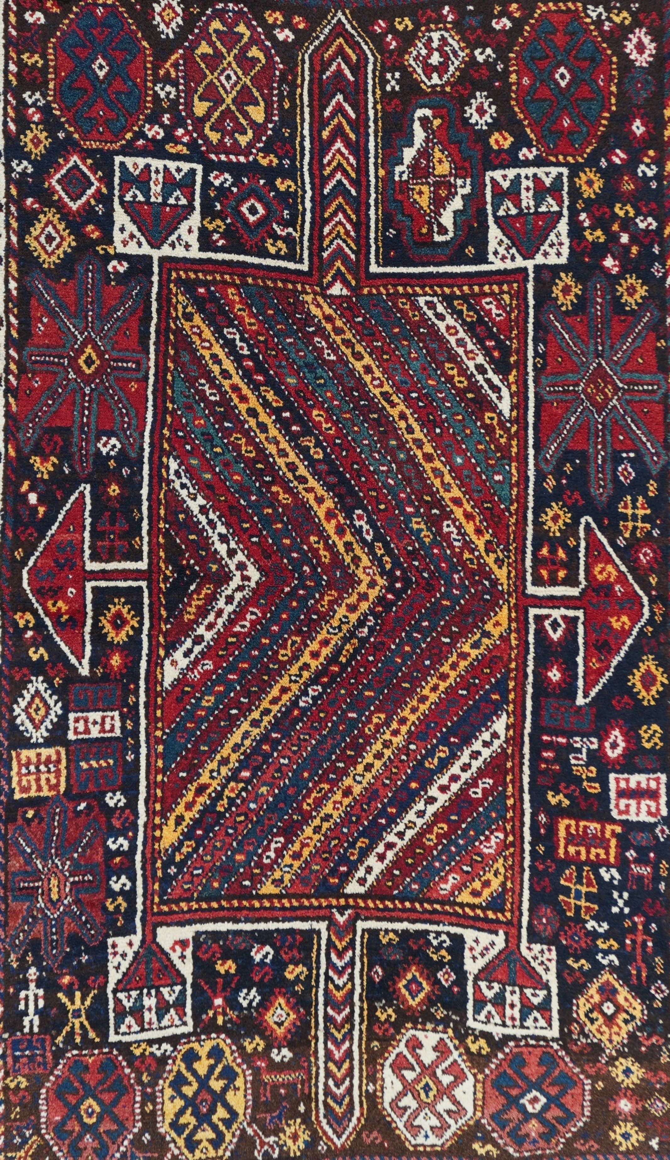 Antique Qashqai Shiraz Rug 4'8'' x 7'0"