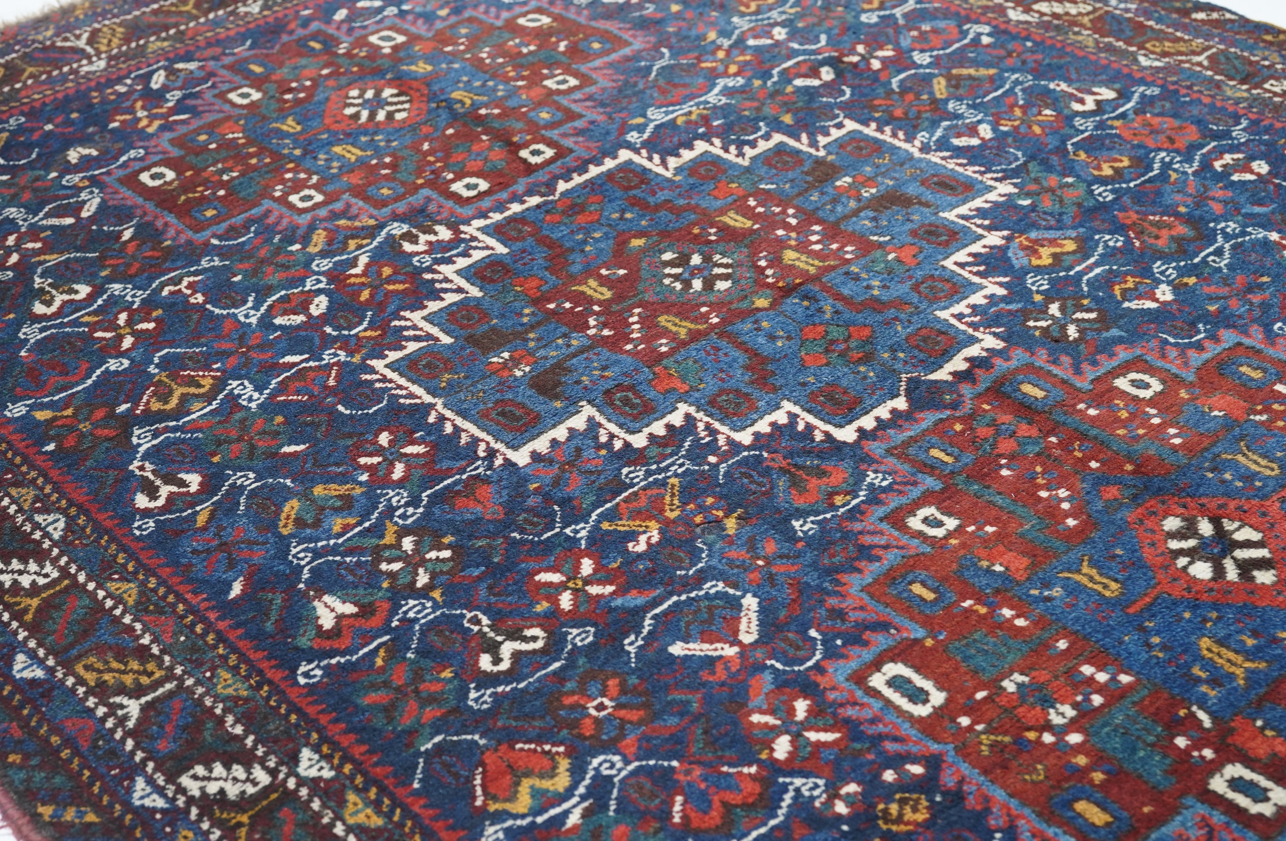 Antique Qashqai Shiraz Rug 5'5'' x 7'1''