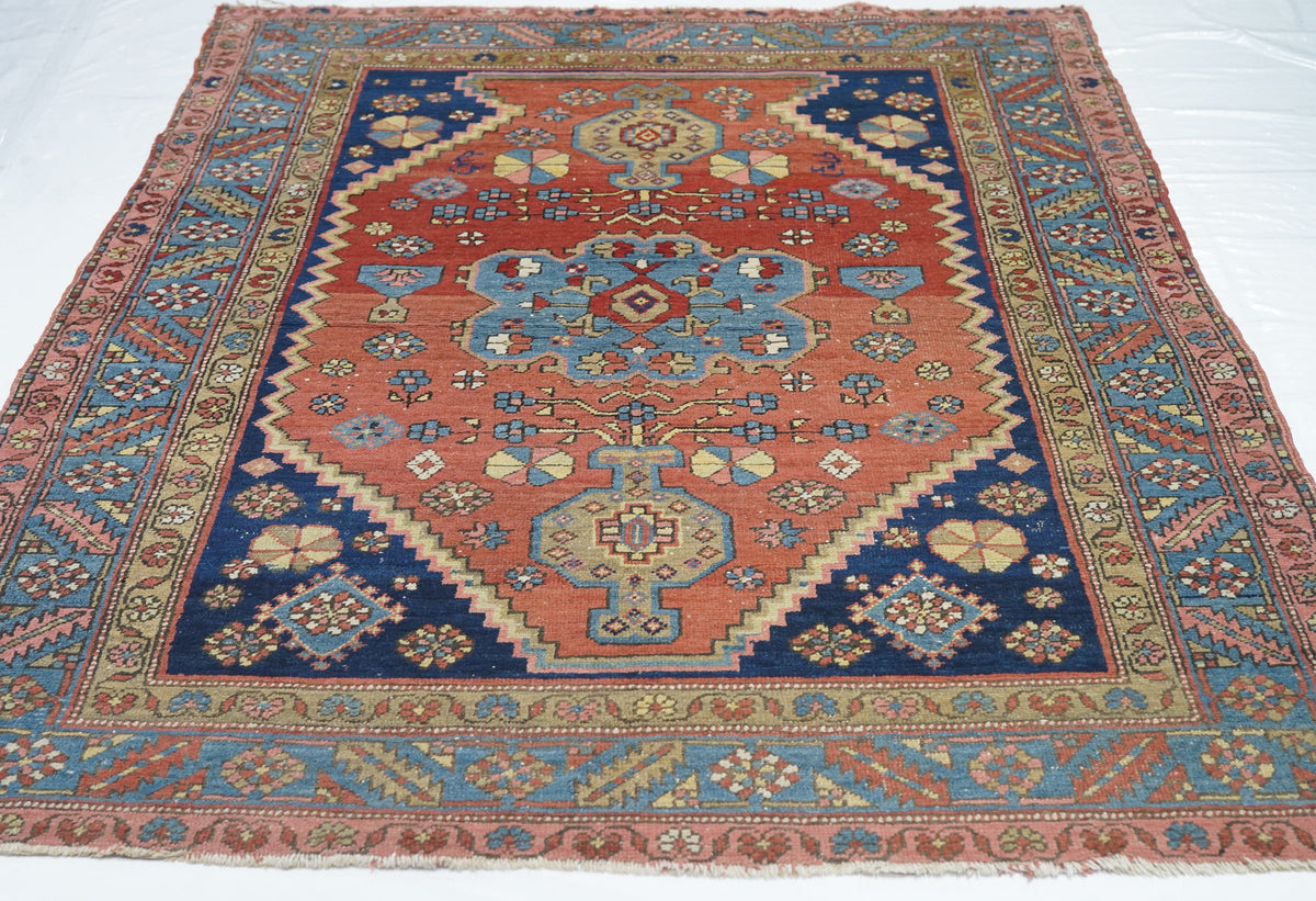 Antique Heriz Rug 5'2'' x 6'6''
