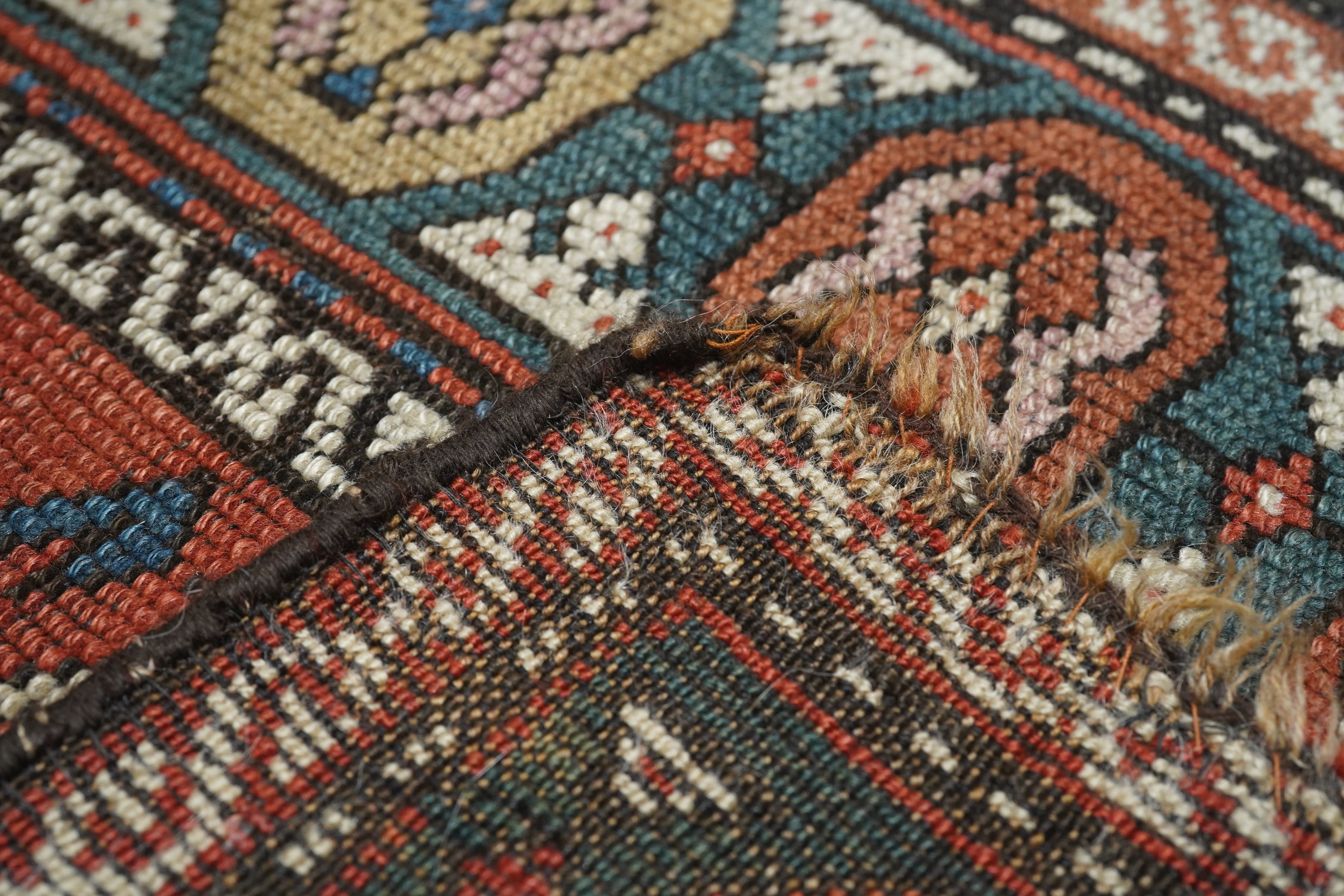 Antique Caucasian Kazak Rug 4'0" x 9'5''
