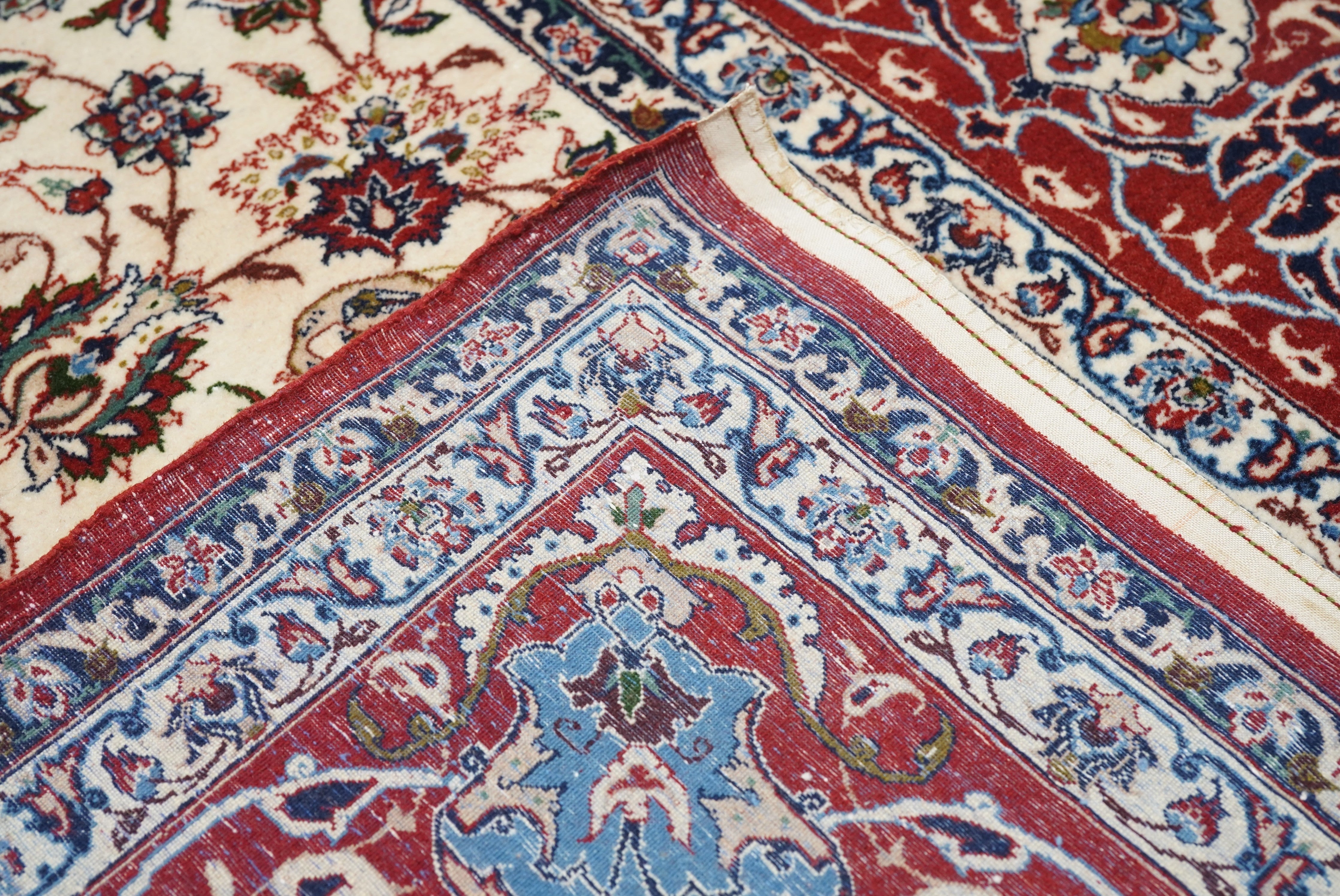 Antique Isfahan Rug 6'7'' x 9'8''