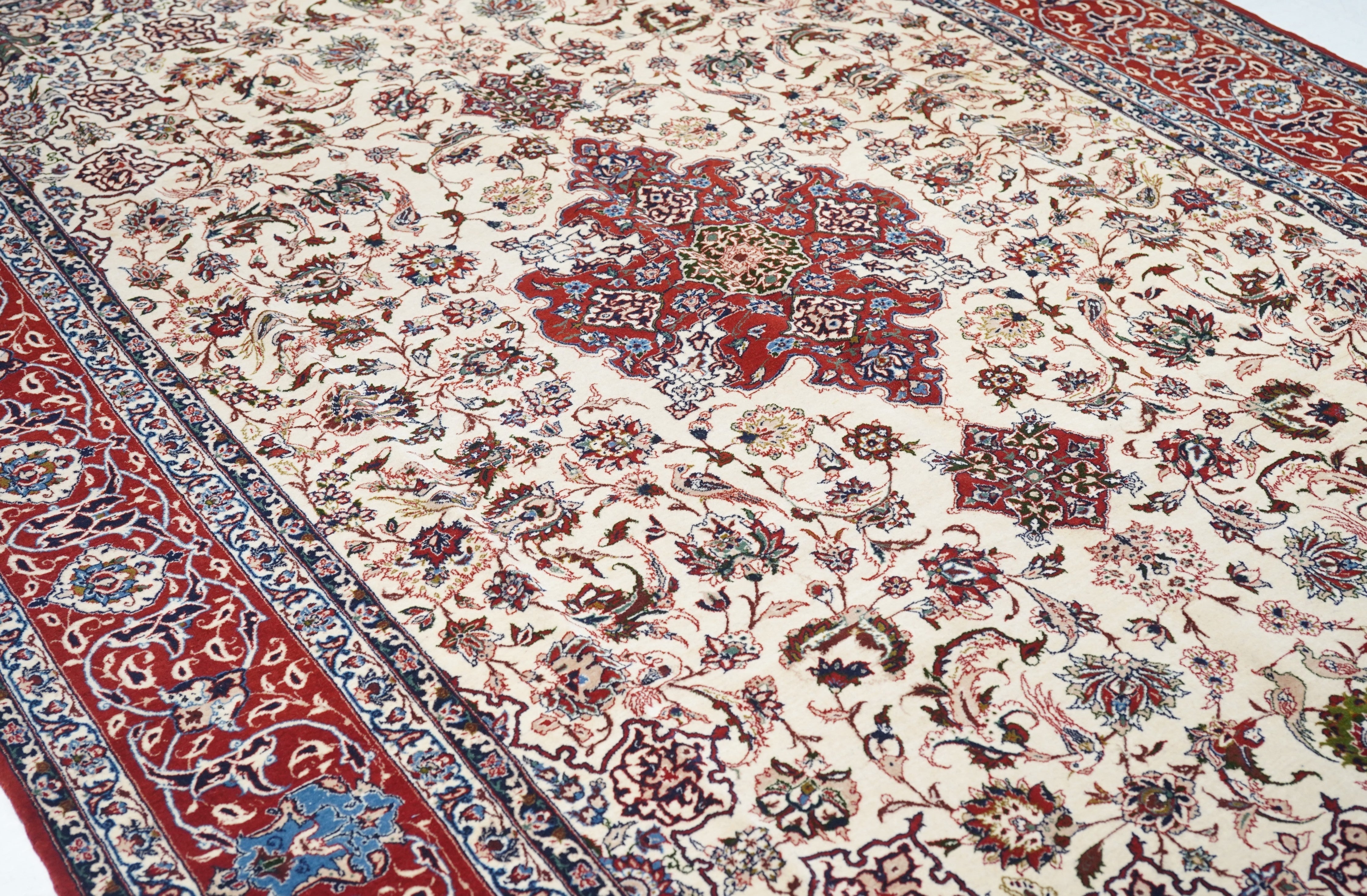 Antique Isfahan Rug 6'7'' x 9'8''