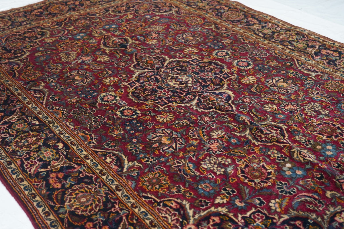 Vintage Kashan Rug 4'3'' x 6'6''