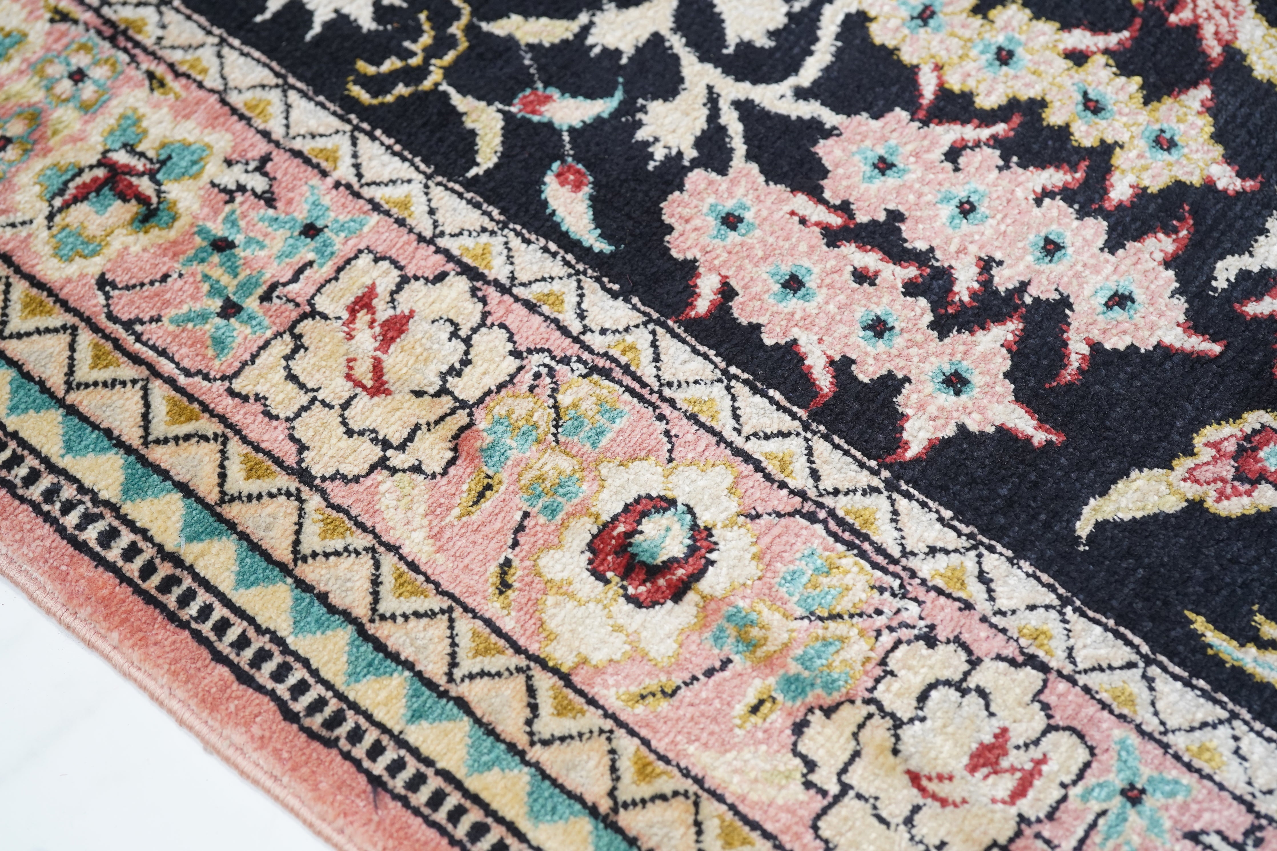 Fine Silk Qum Runner 2'6'' x 10'2''