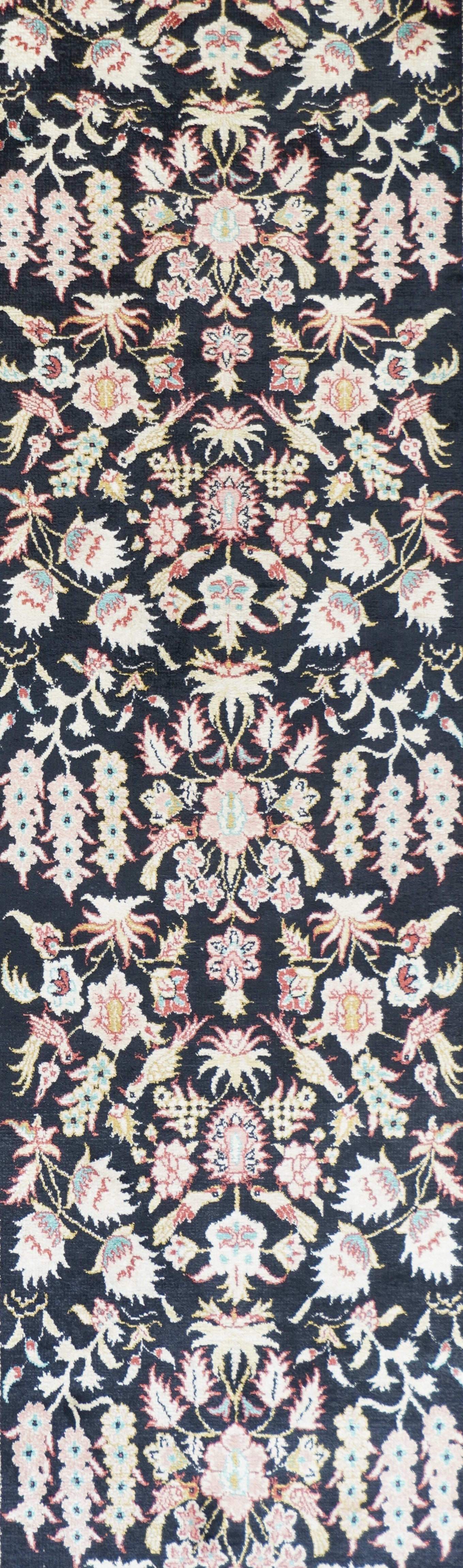 Fine Silk Qum Runner 2'6'' x 10'2''